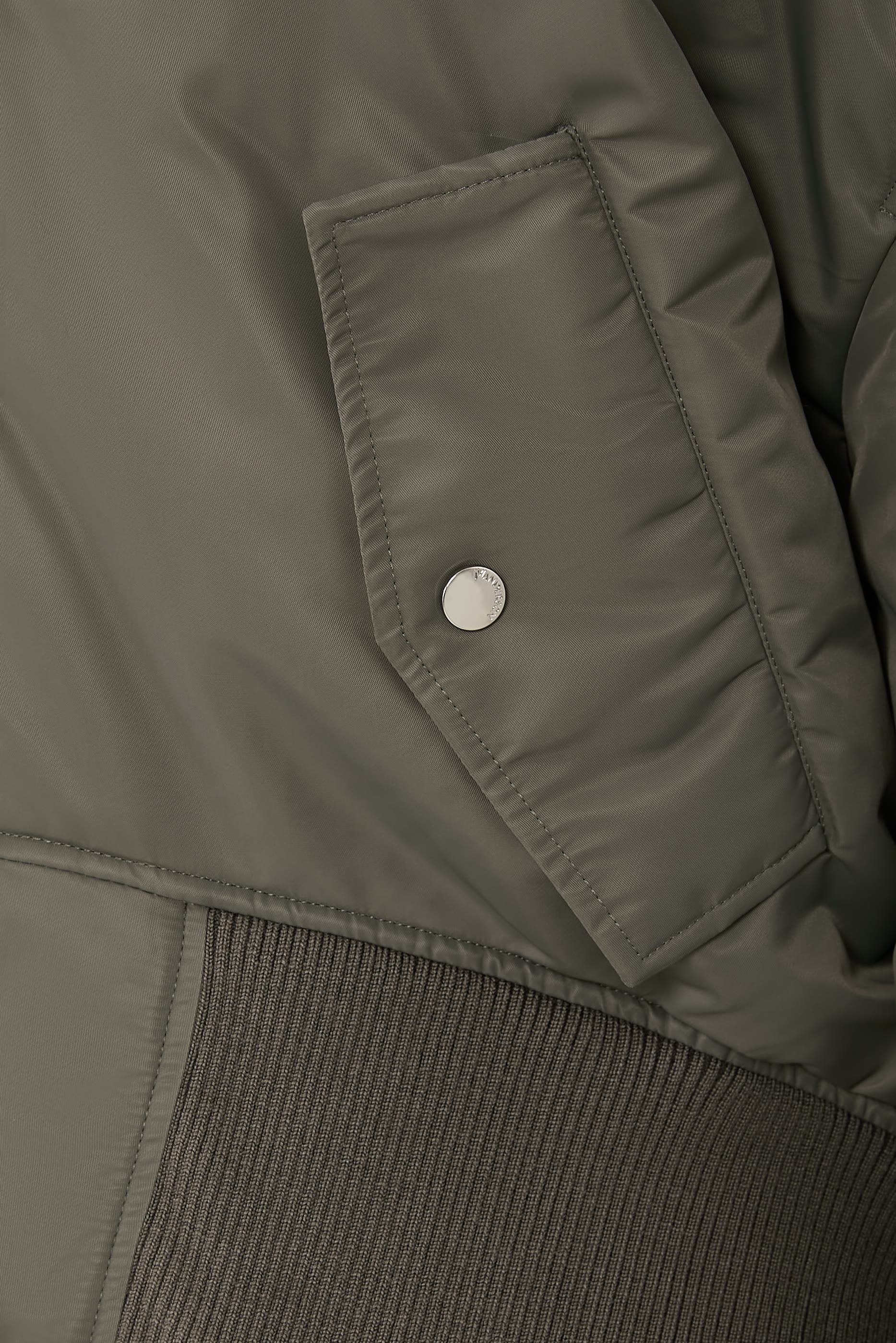 Oversized Curved Hem Bomber Jacket