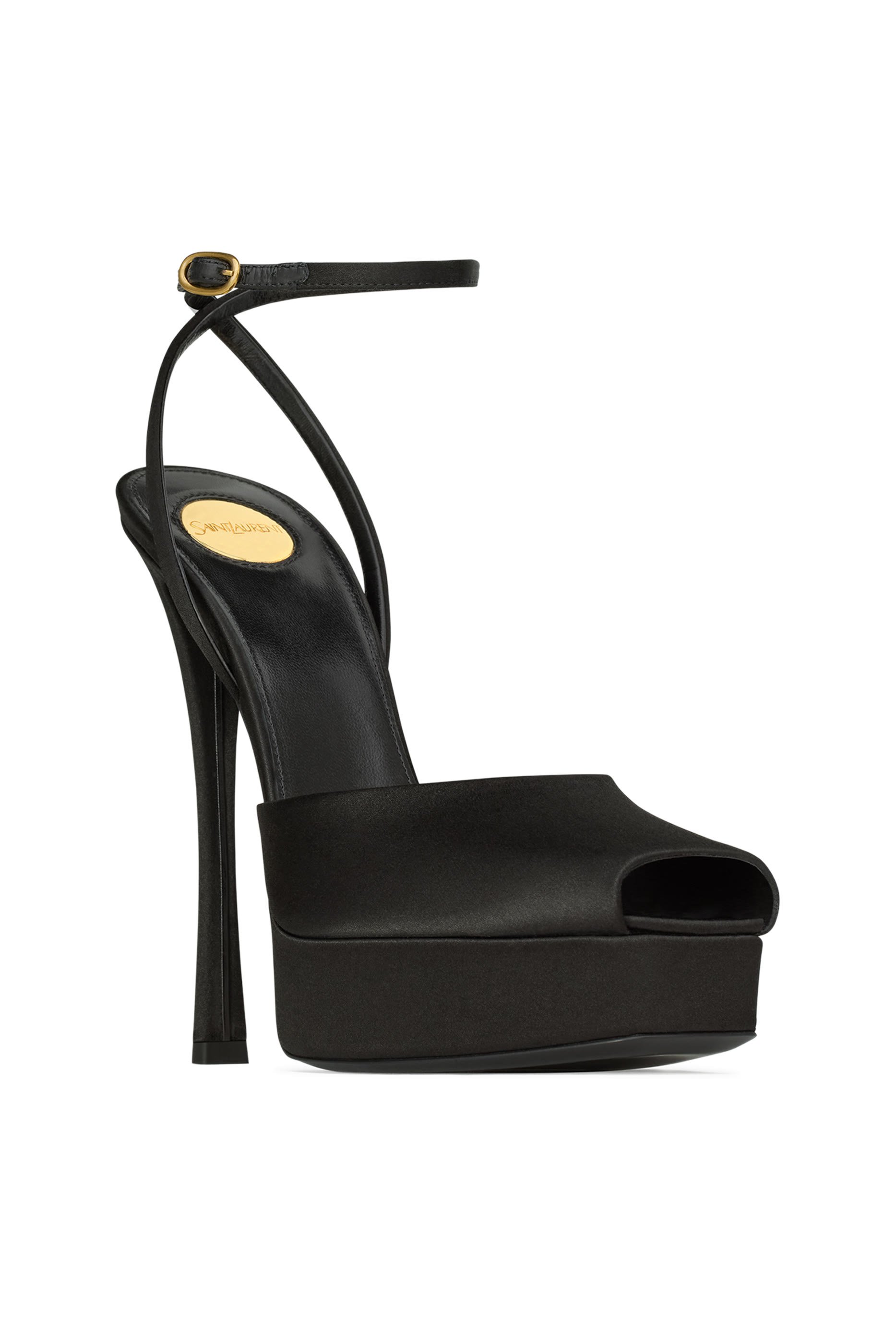  La  Scandale 140 Platform Sandals in Satin Crepe