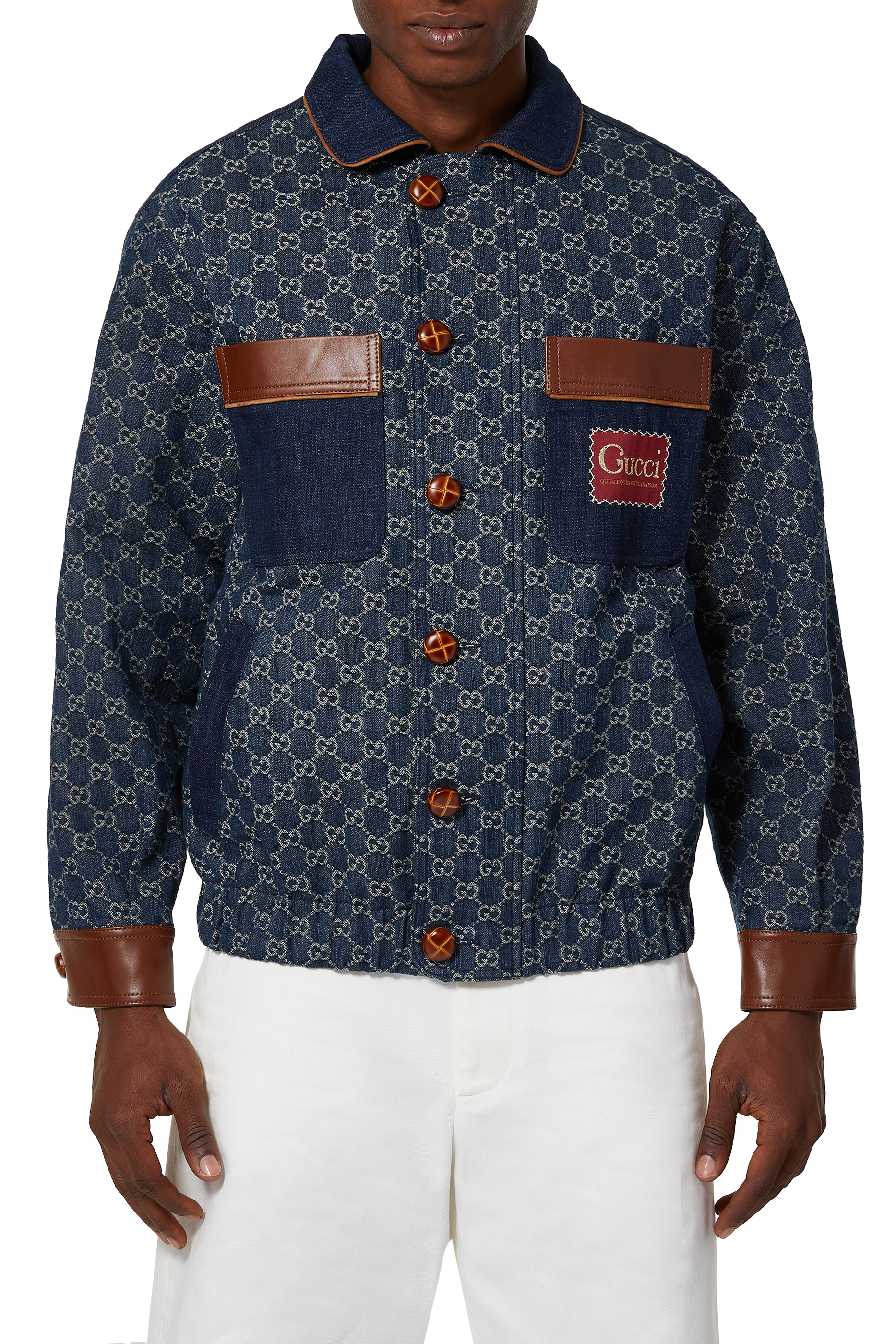 Eco washed organic denim bomber jacket