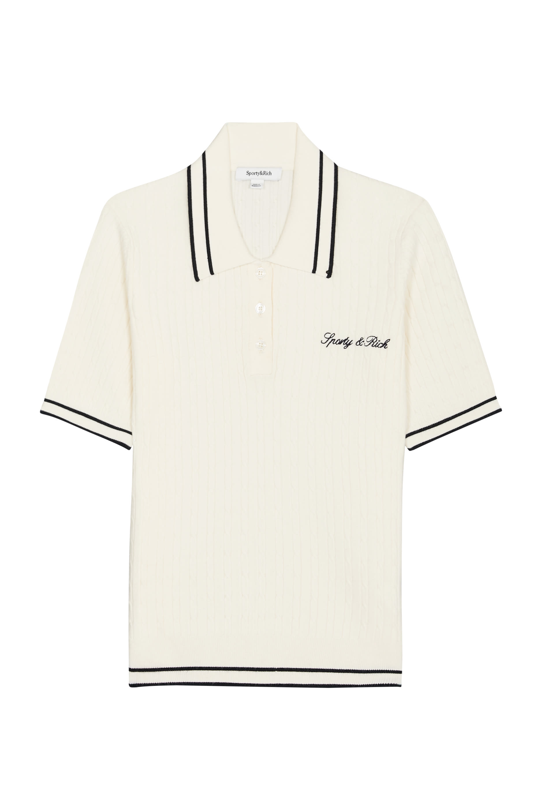 Signature Logo Mini Cable Polo Shirt