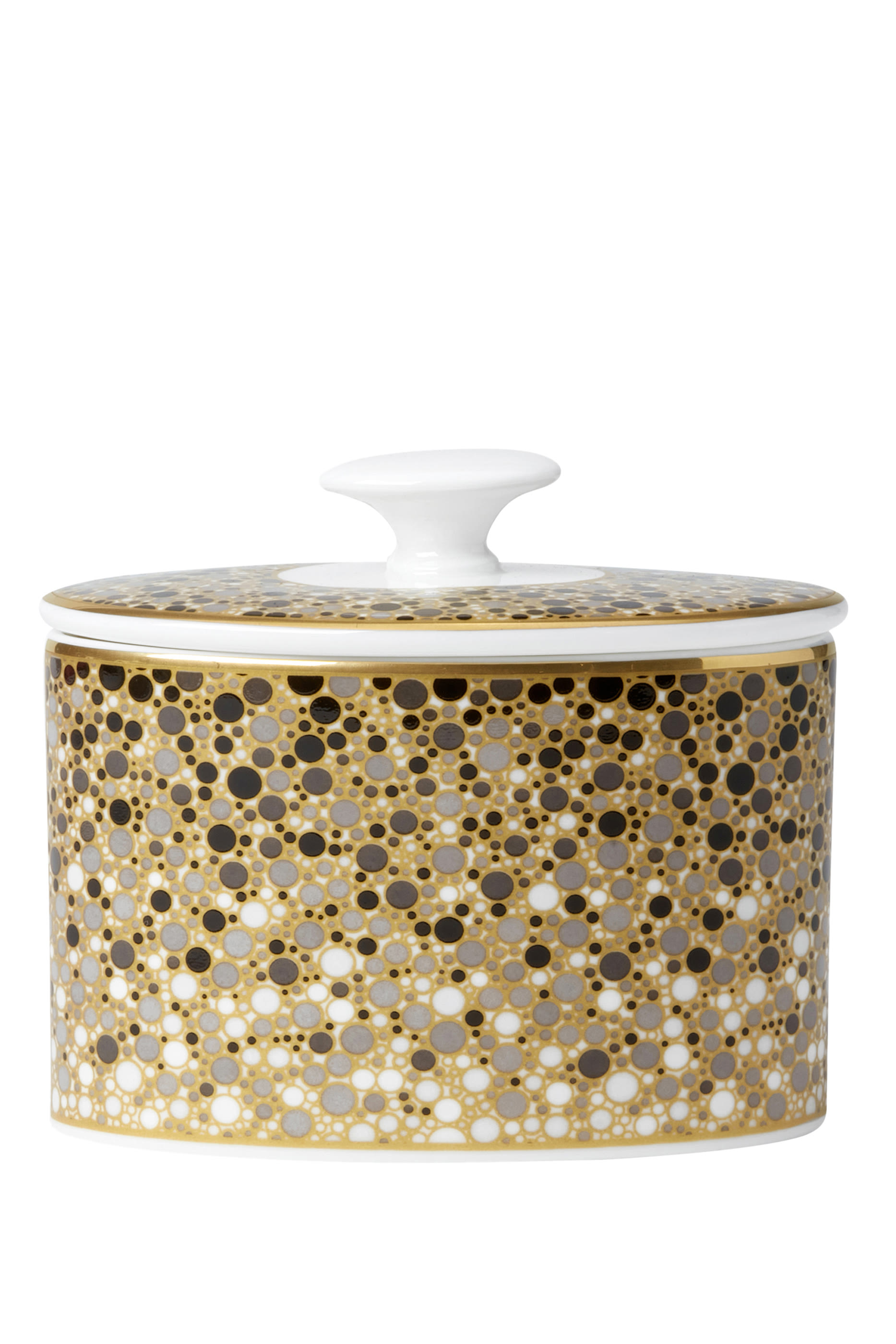 Oval Covered Sugar Tin With Lid