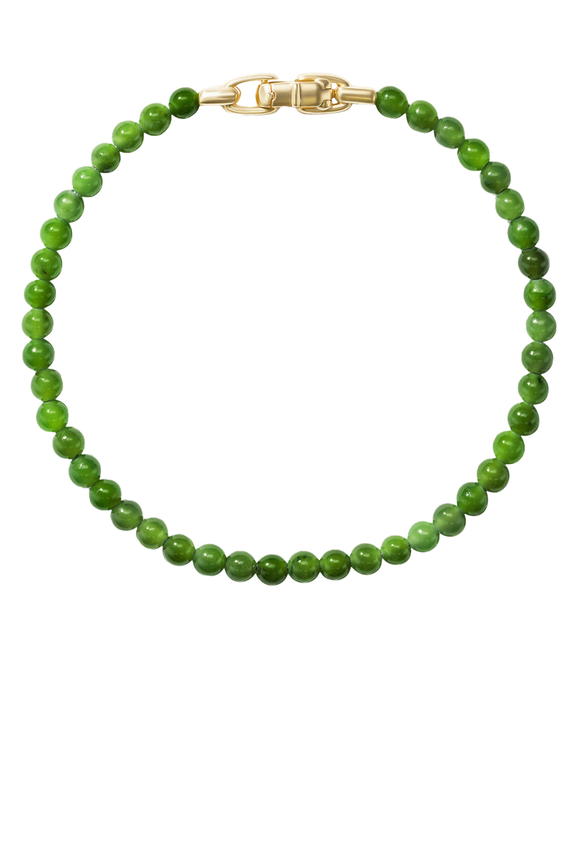 Spiritual Beads Bracelet, 18k Yellow Gold & Nephrite Jade