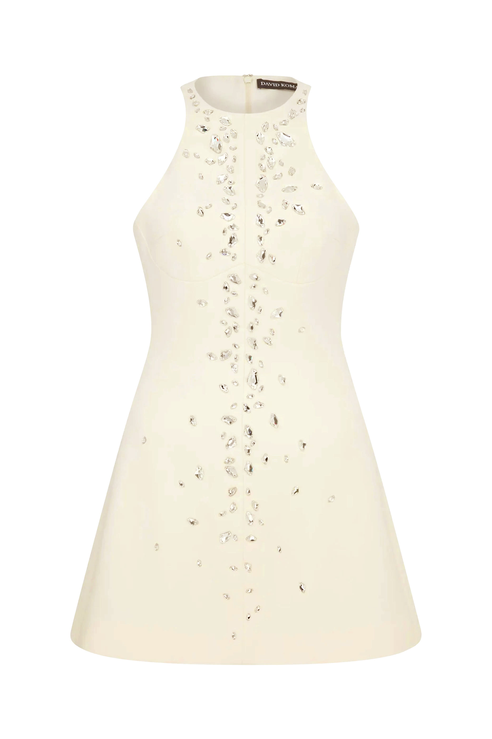 Speckled Crystal Embroidery Mini Dress