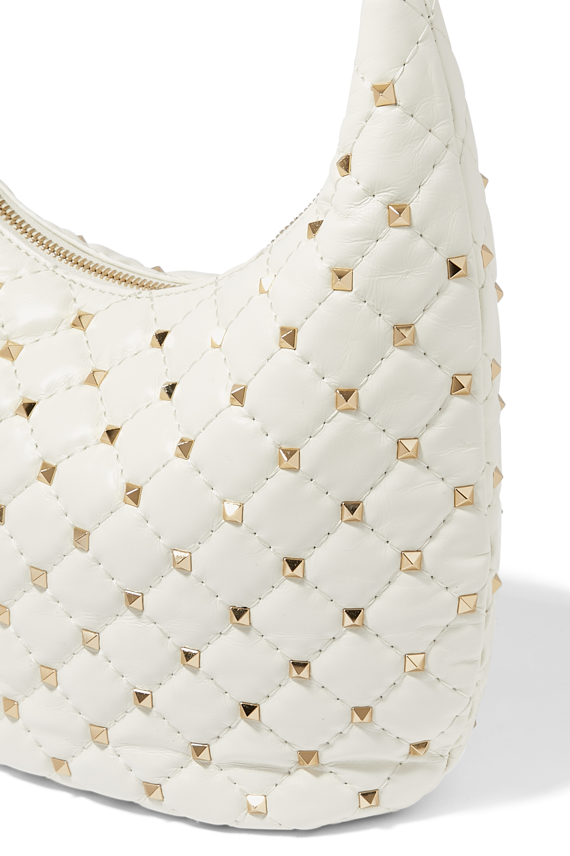 Rockstud Spike Small Hobo Bag