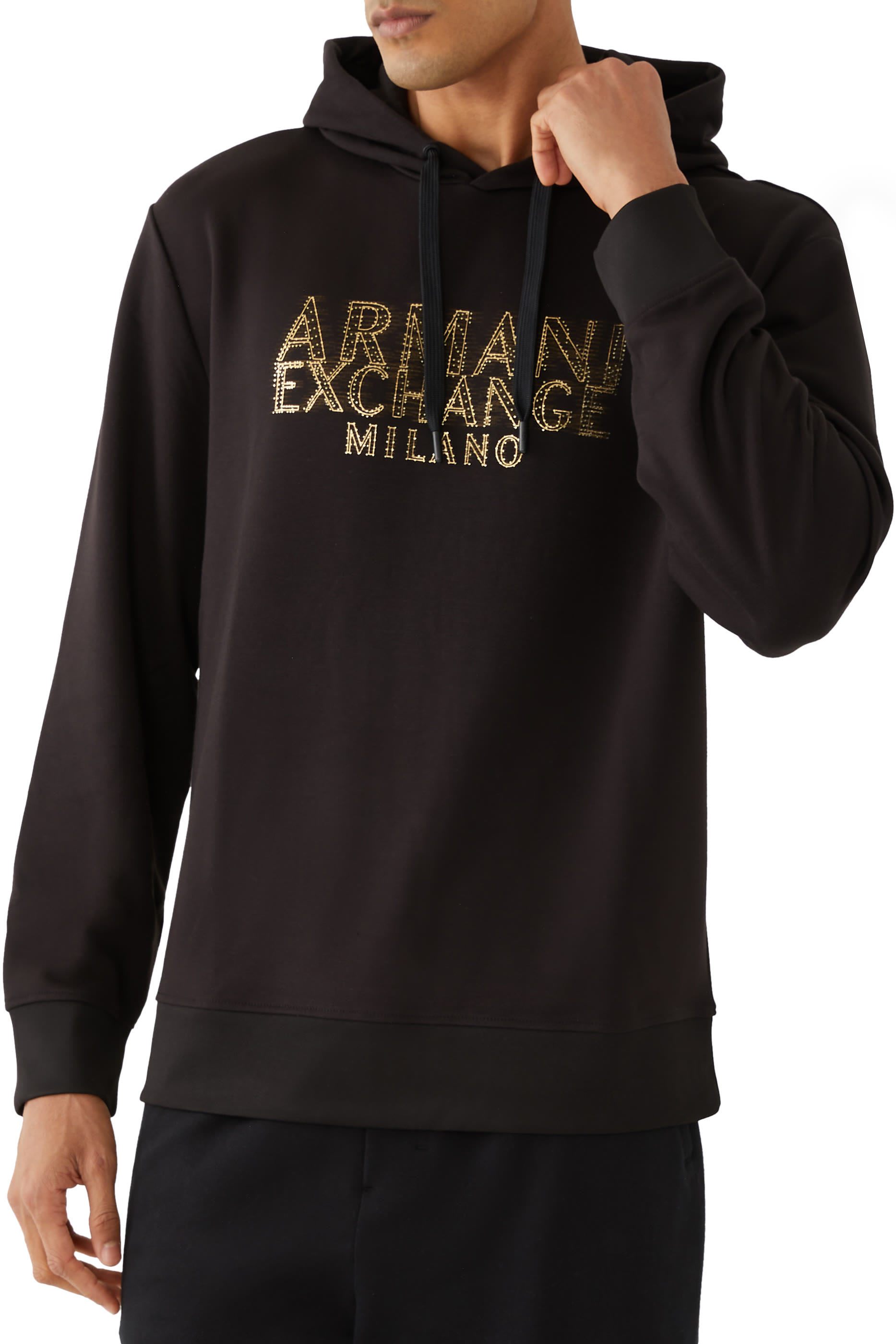 Hoodie with Blurred Logo Effect