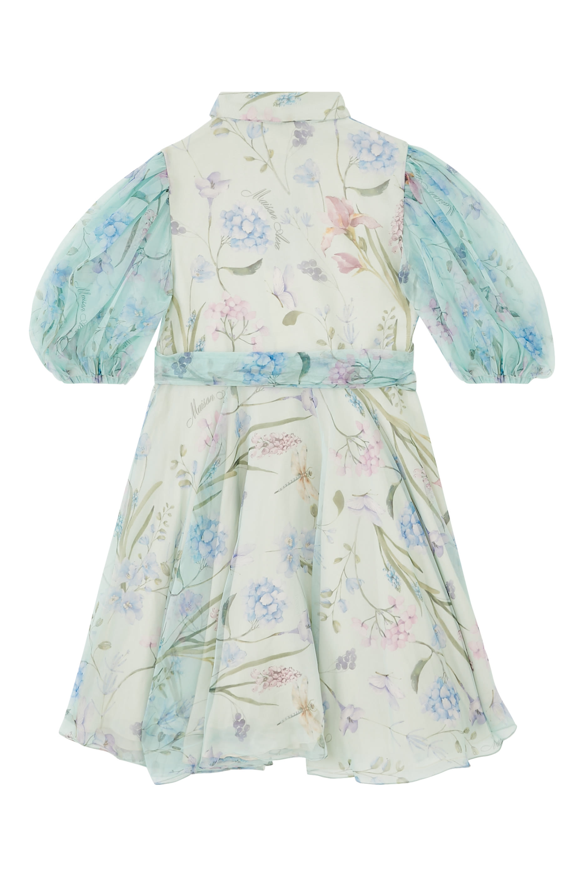 Kids Naomi Organza Floral Shirt Dress 