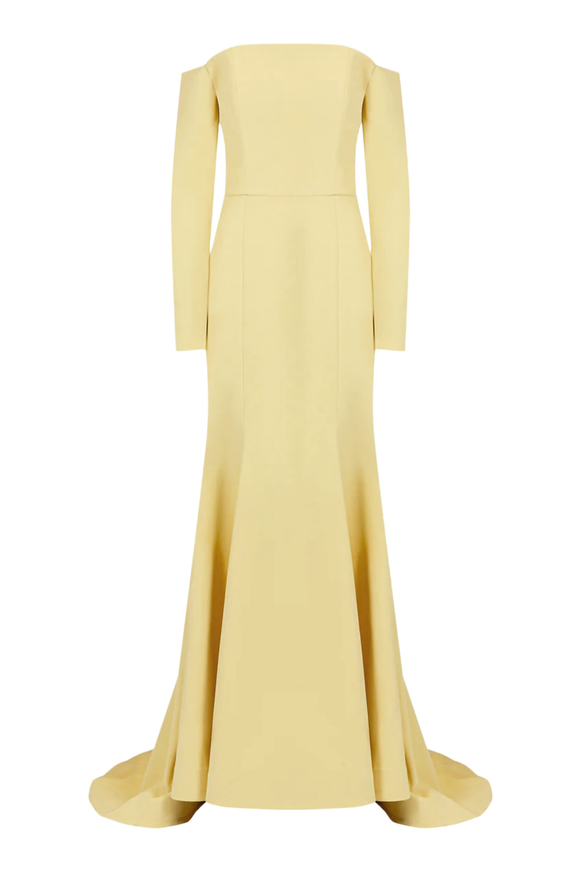 Off-Shoulder Mermaid Crepe Gown