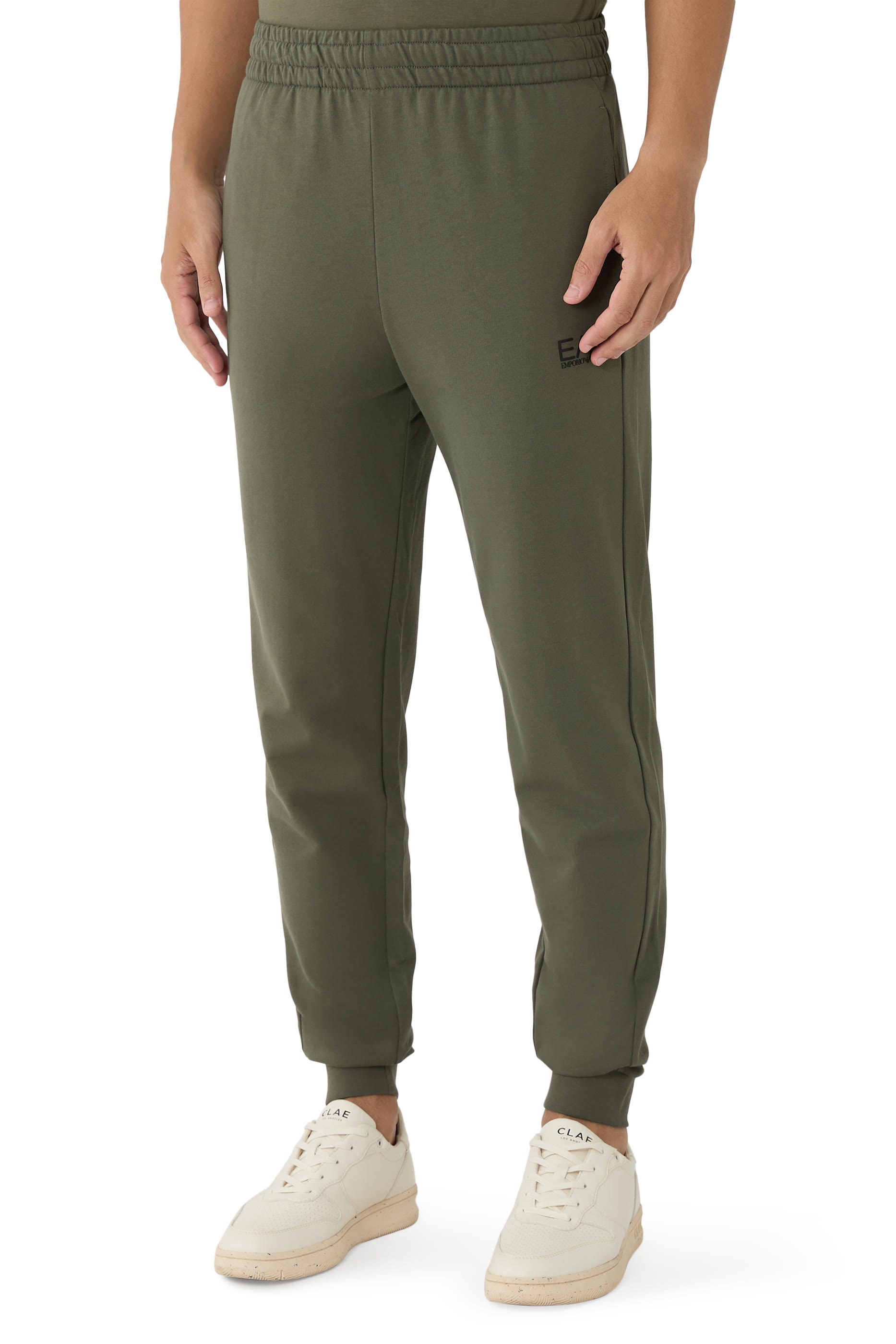 EA7 Logo Cotton Sweatpants