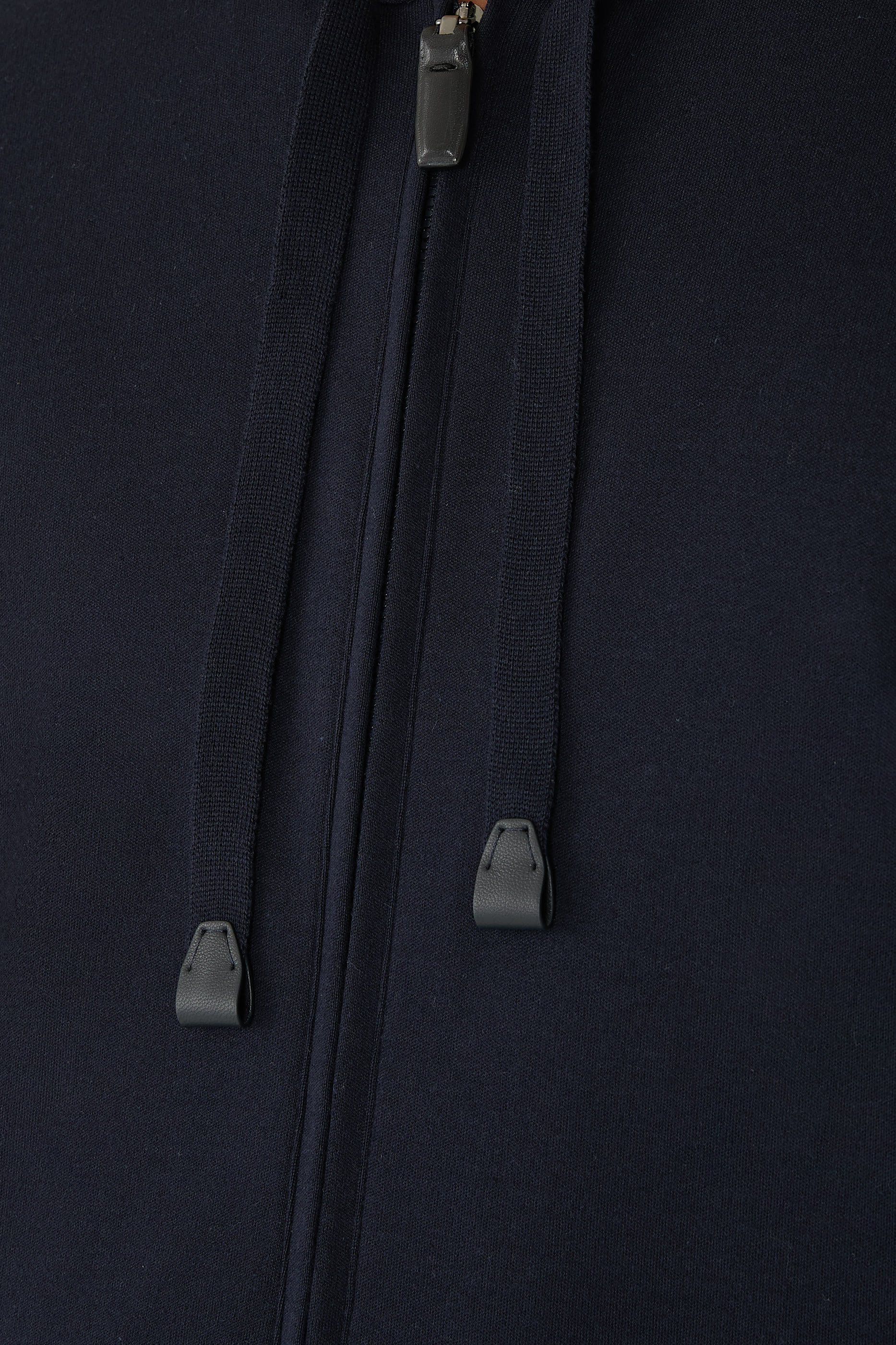 Stretch Cotton Full-Zip Hooded Blouson