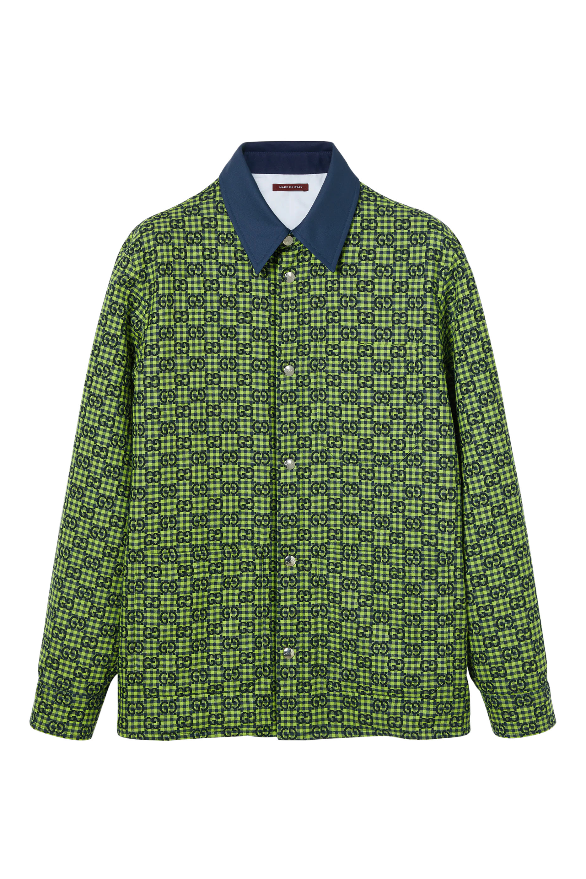 GG Gingham Cotton Wool Jacket