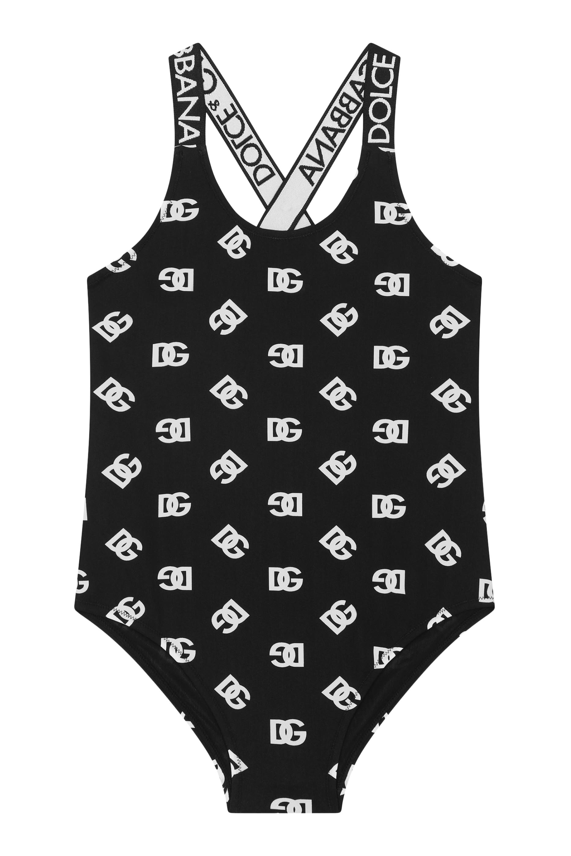 Kids  One-Piece Swimsuit with DG Logo Print