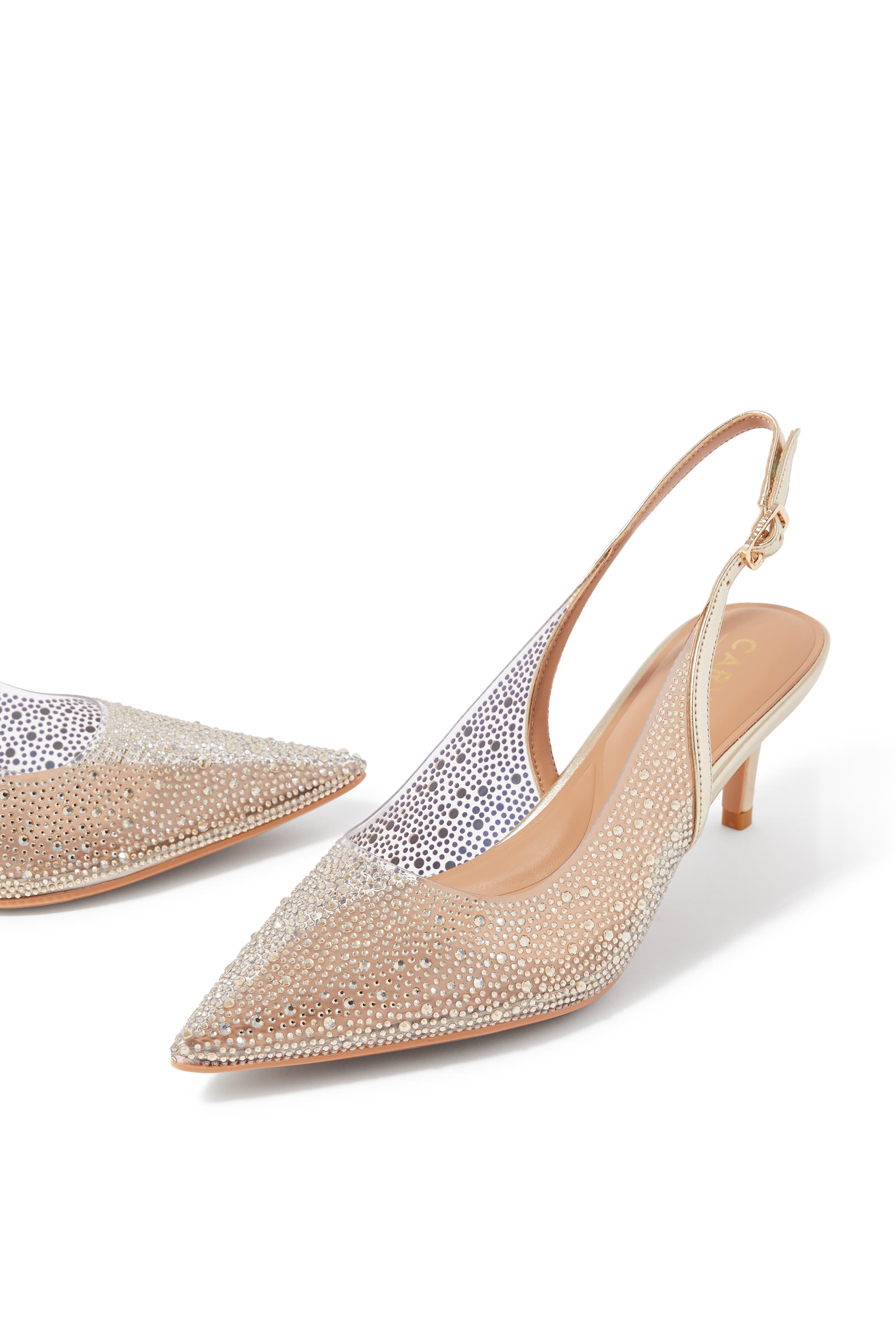 Positano 70 Vinyl Sling Back Pumps