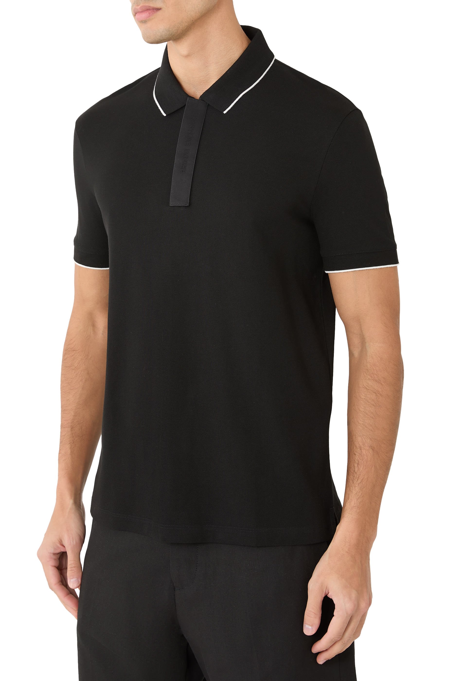  Slim Fit Polo with Button Insert