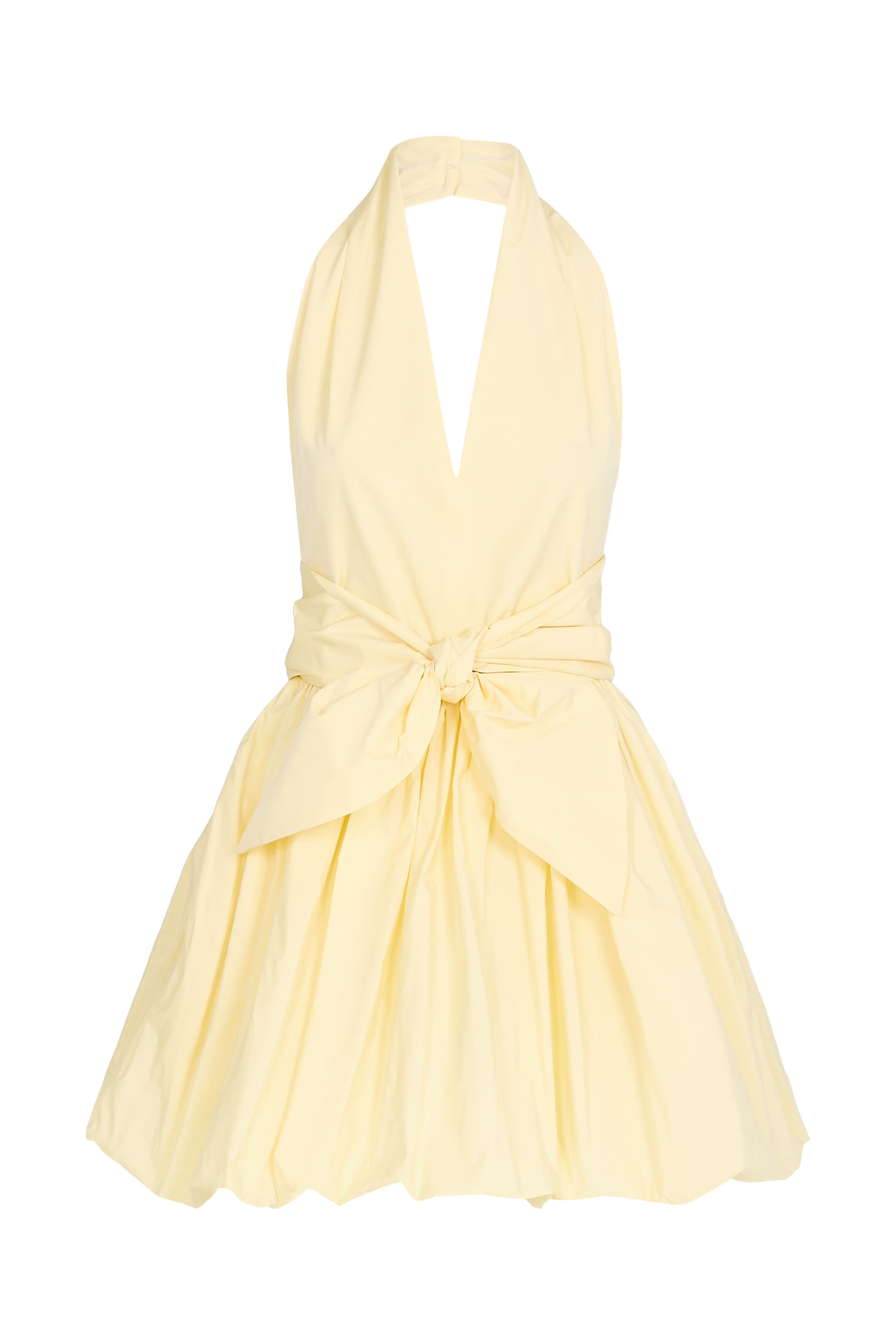 Knotted Recycled Faille Mini Bloomer Dress