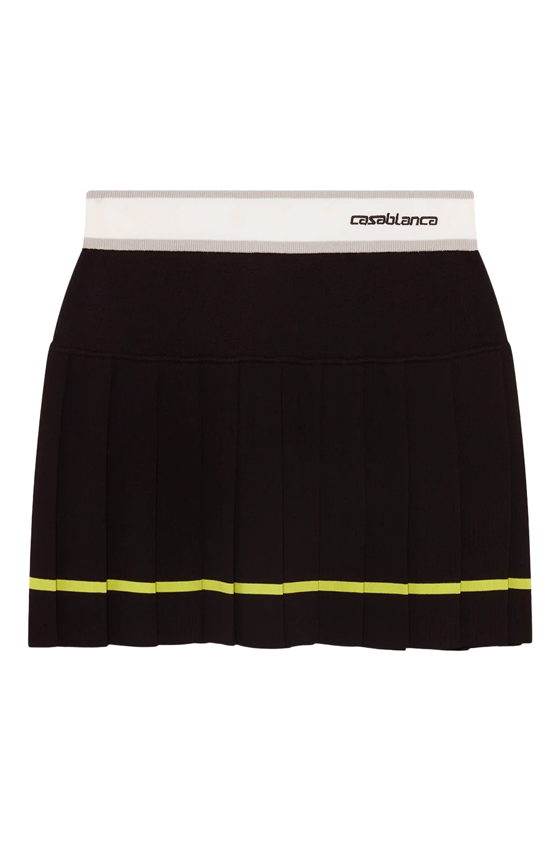  Striped Pleated Skirt