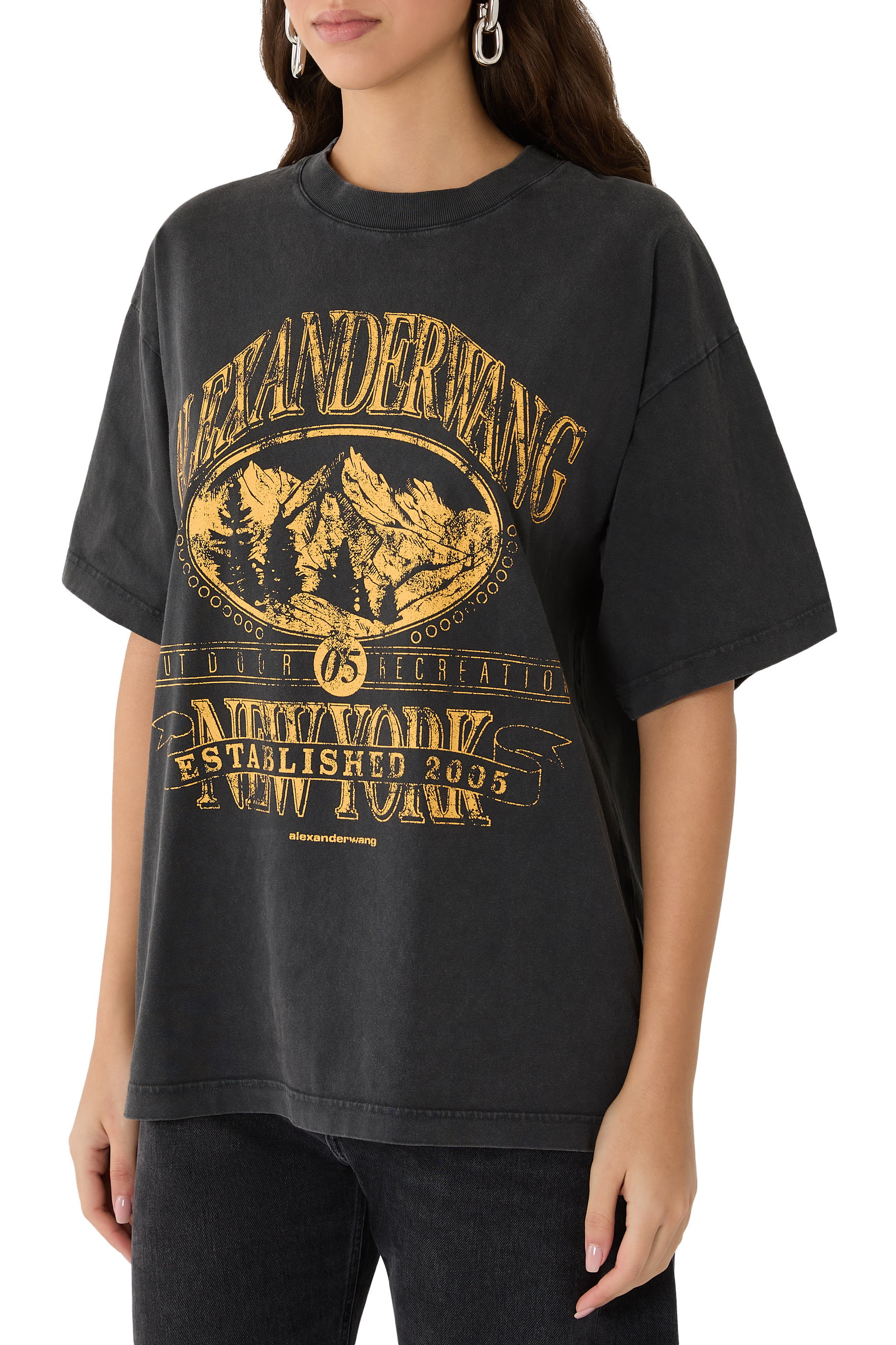 Sunfade-Effect Wash Jersey T-shirt