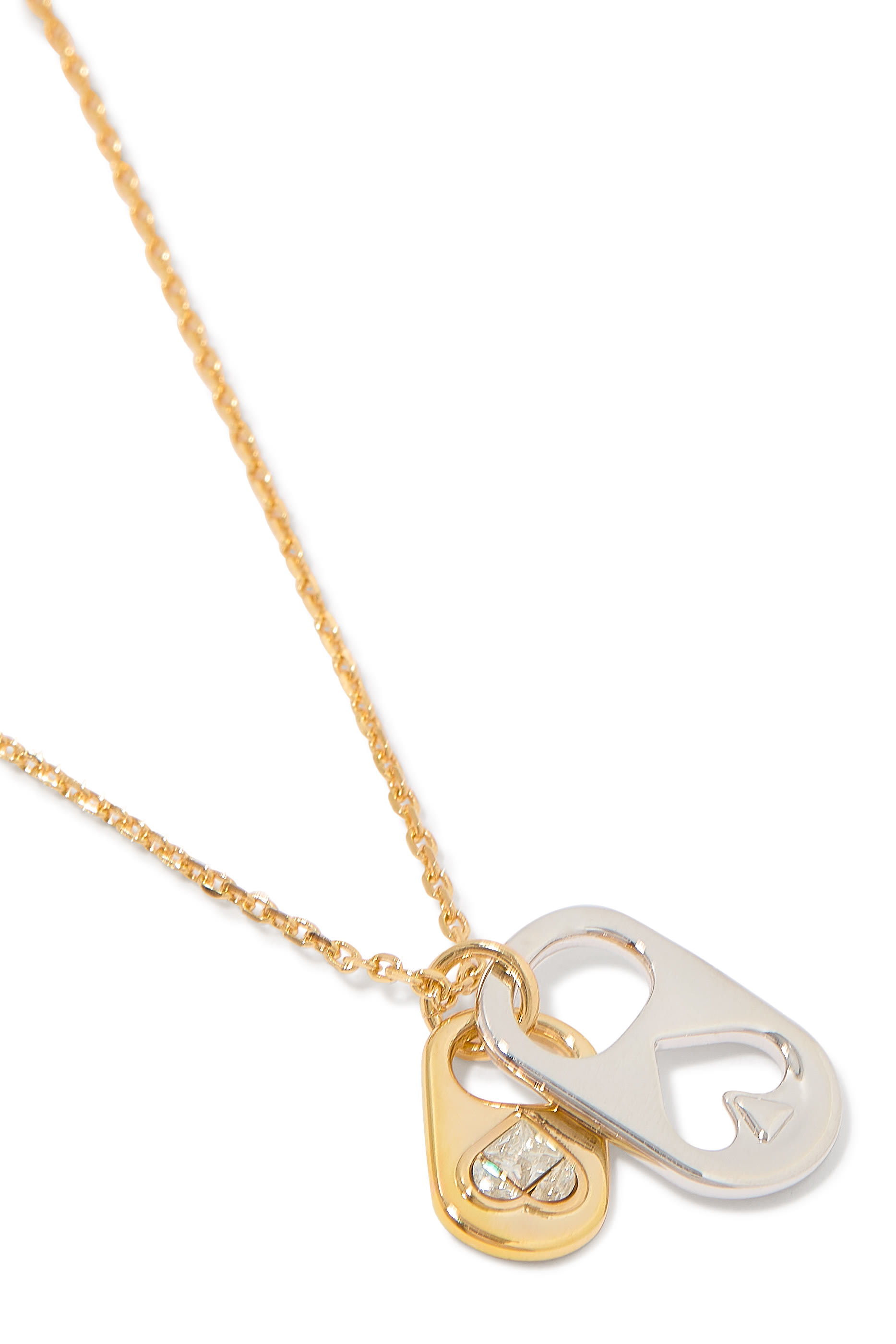 Snack Time Charm Pendant, Plated Metal & Cubic Zirconia