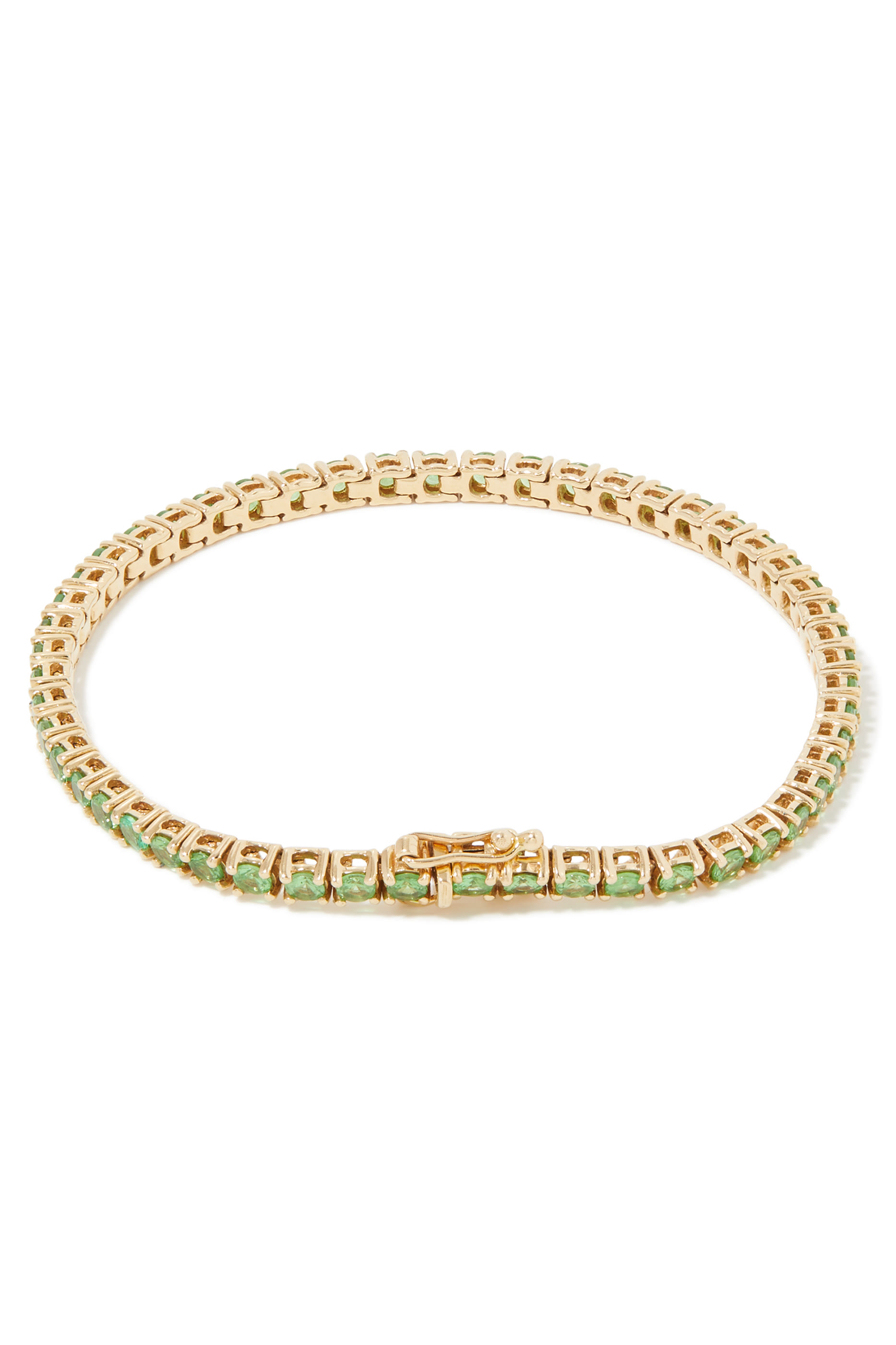 Thicc Green Garnet Tennis Bracelet