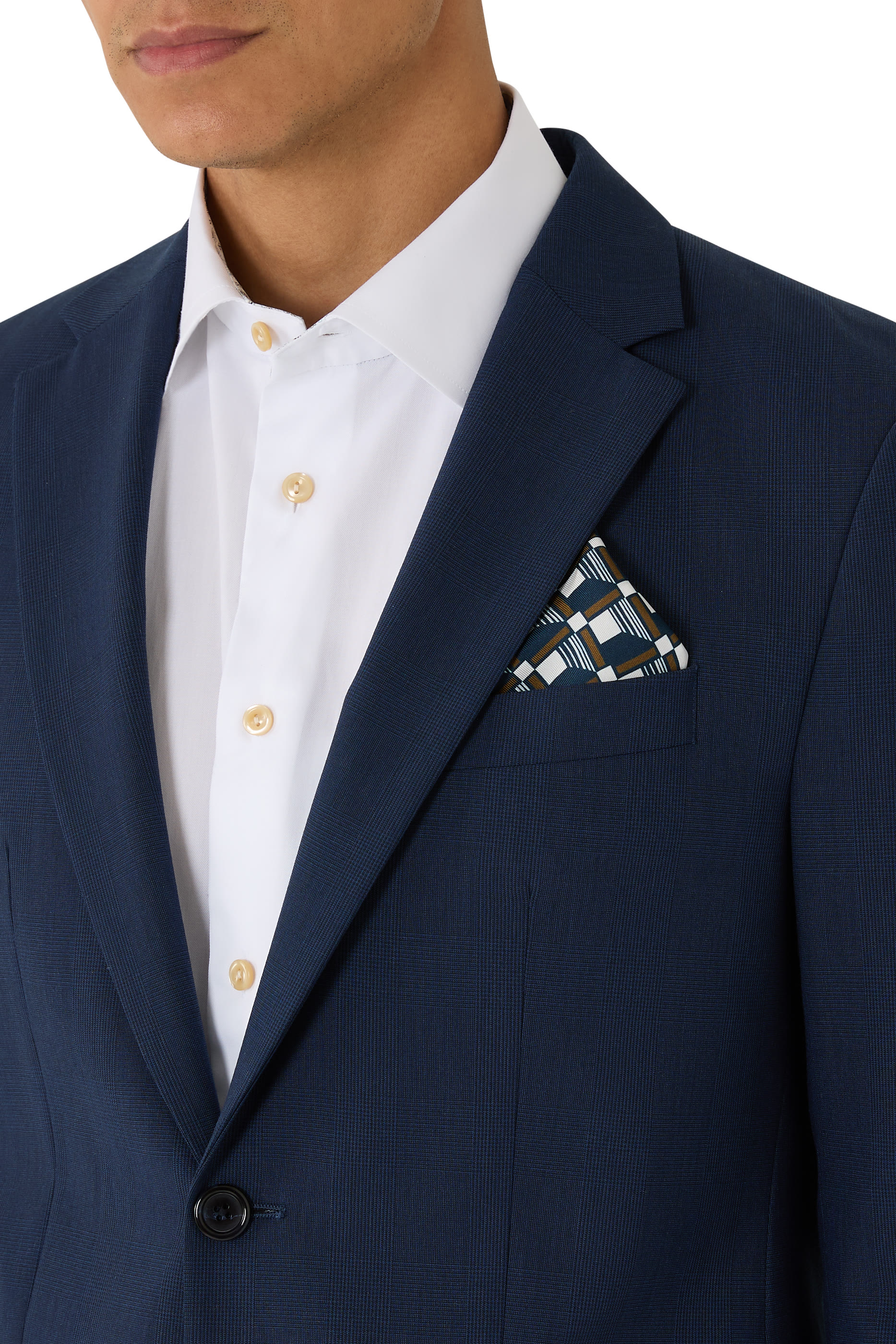 Geometric Silk Twill Pocket Square 