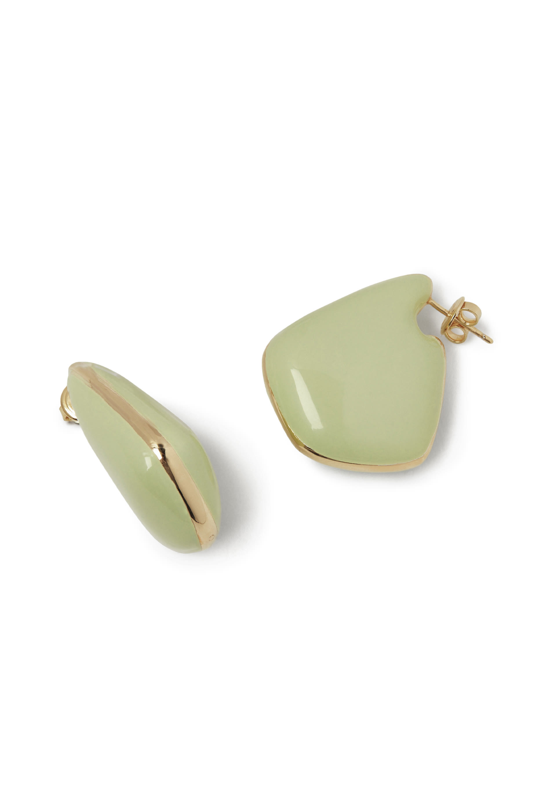 Small Fin Earrings, 18k Gold-plated Sterling Silver