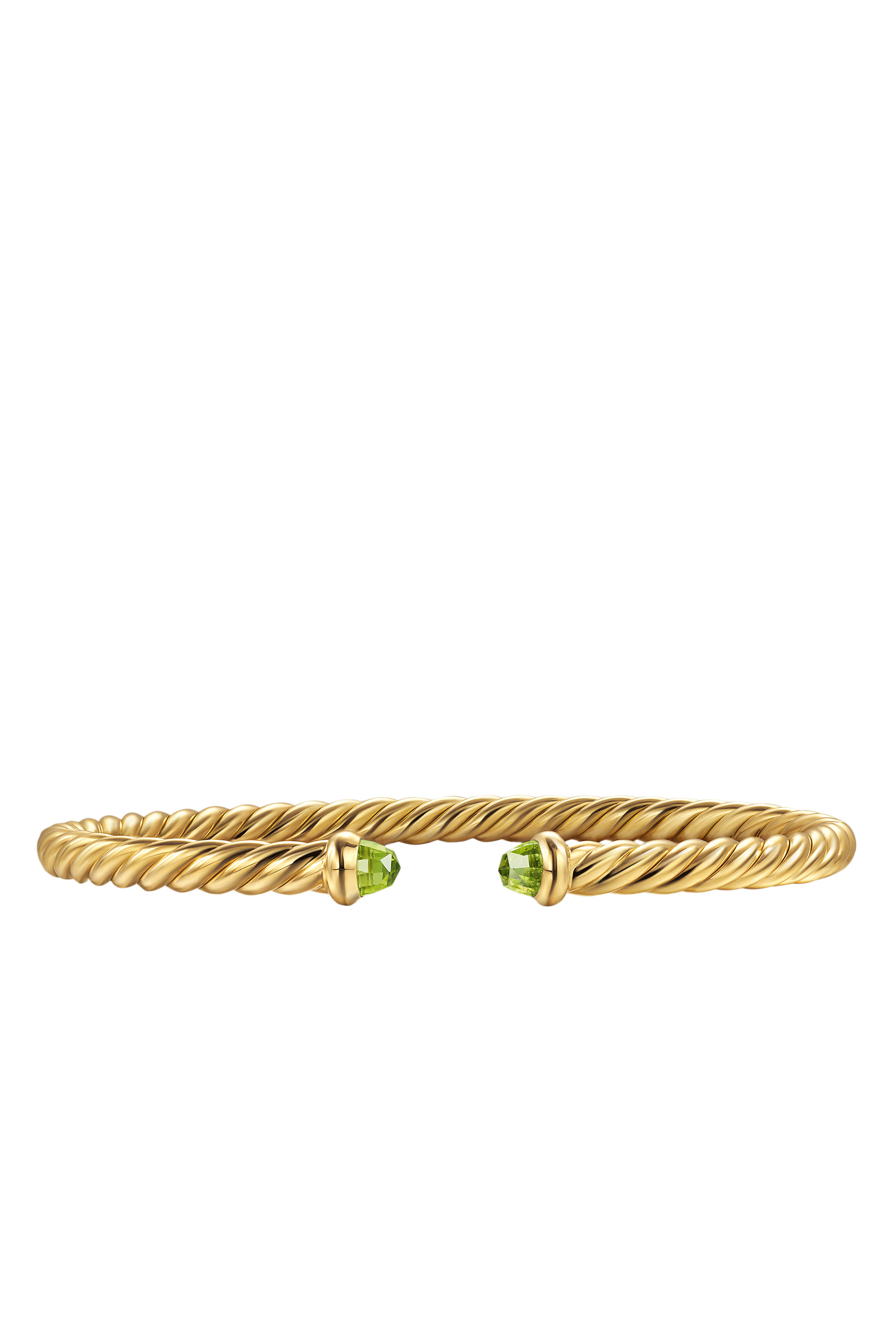 Cablespira&reg; Flex Bracelet, 18K Yellow Gold & Peridot