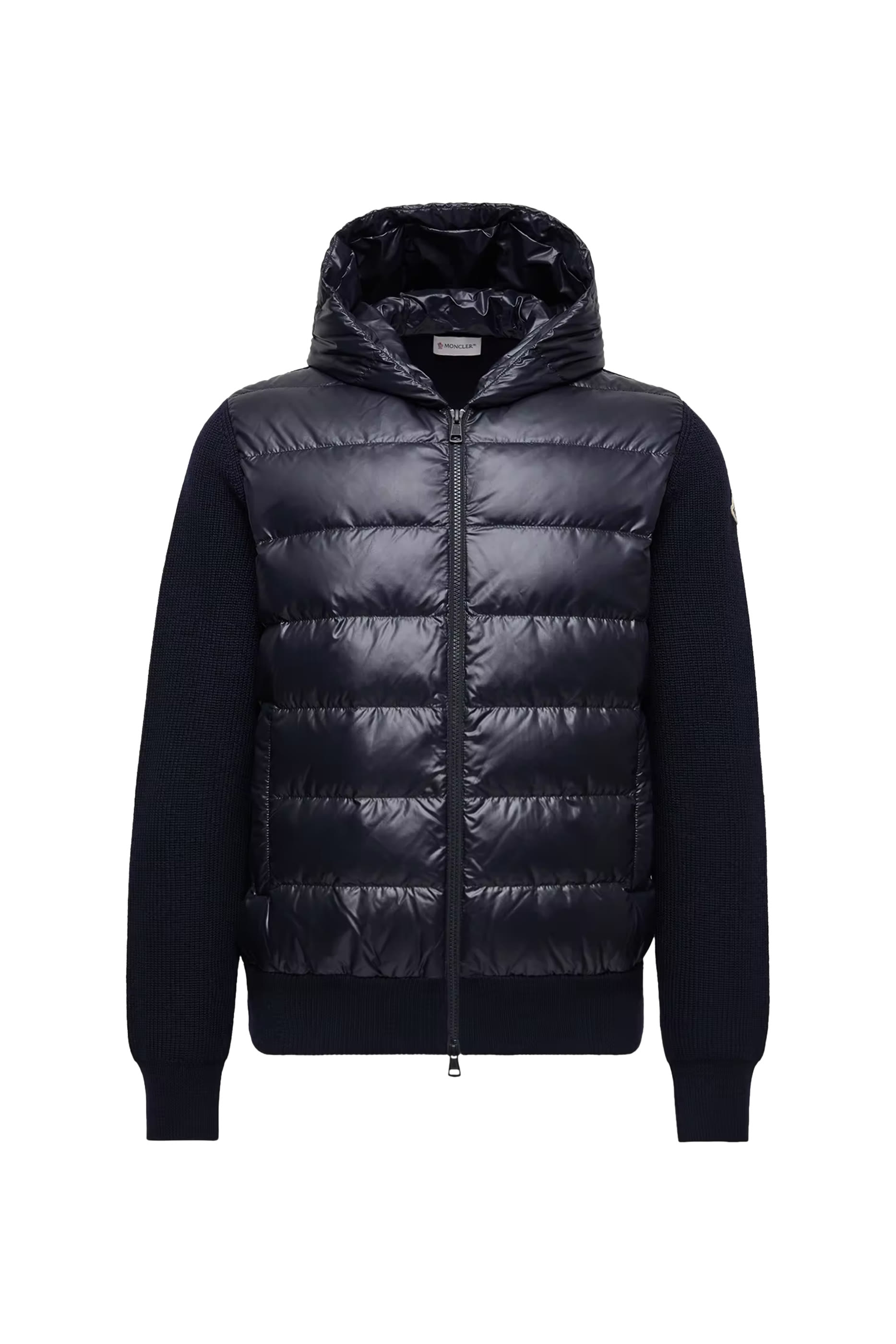 Padded Wool Zip-Up Hoodie