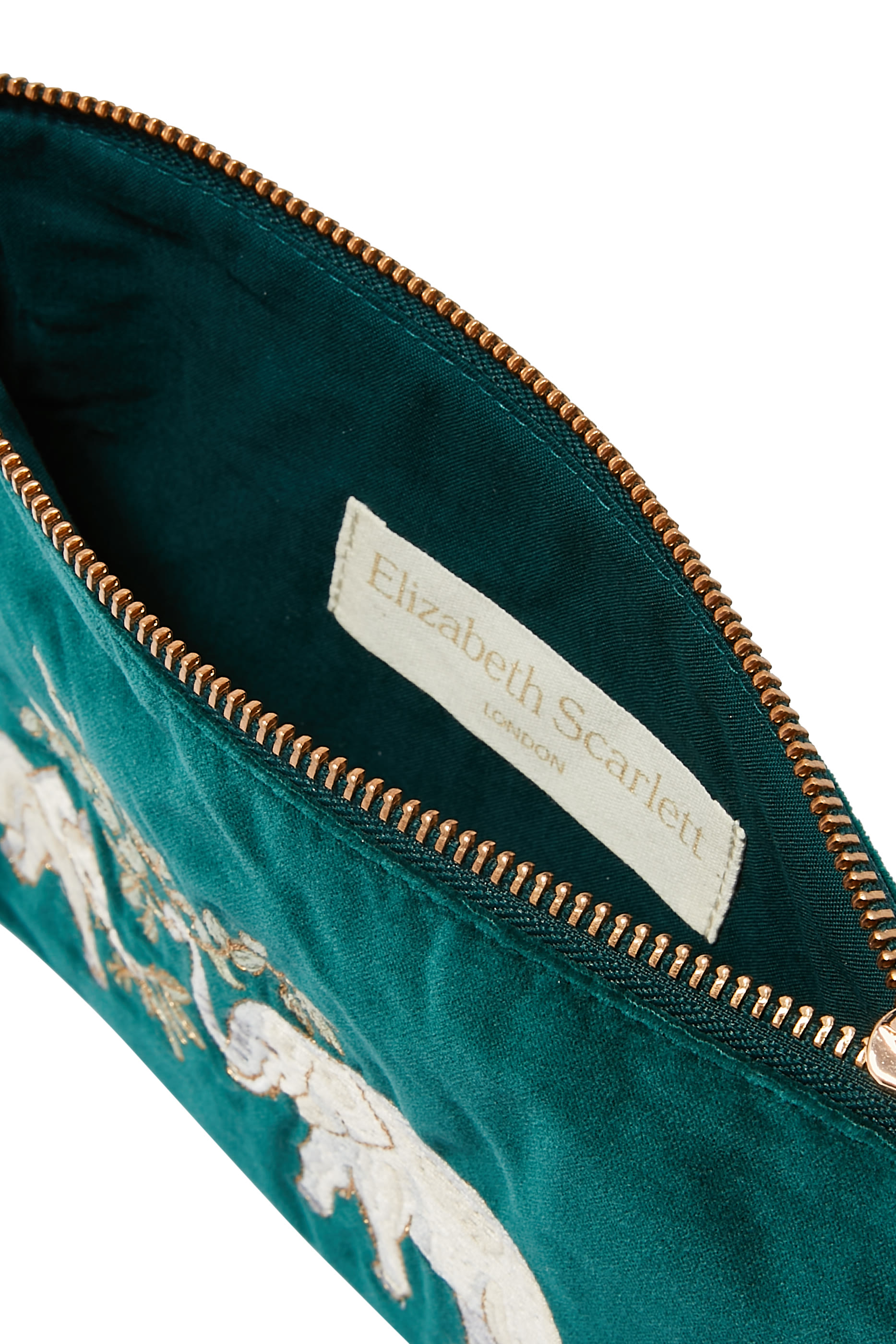 Elephant Herd Velvet Mini Pouch