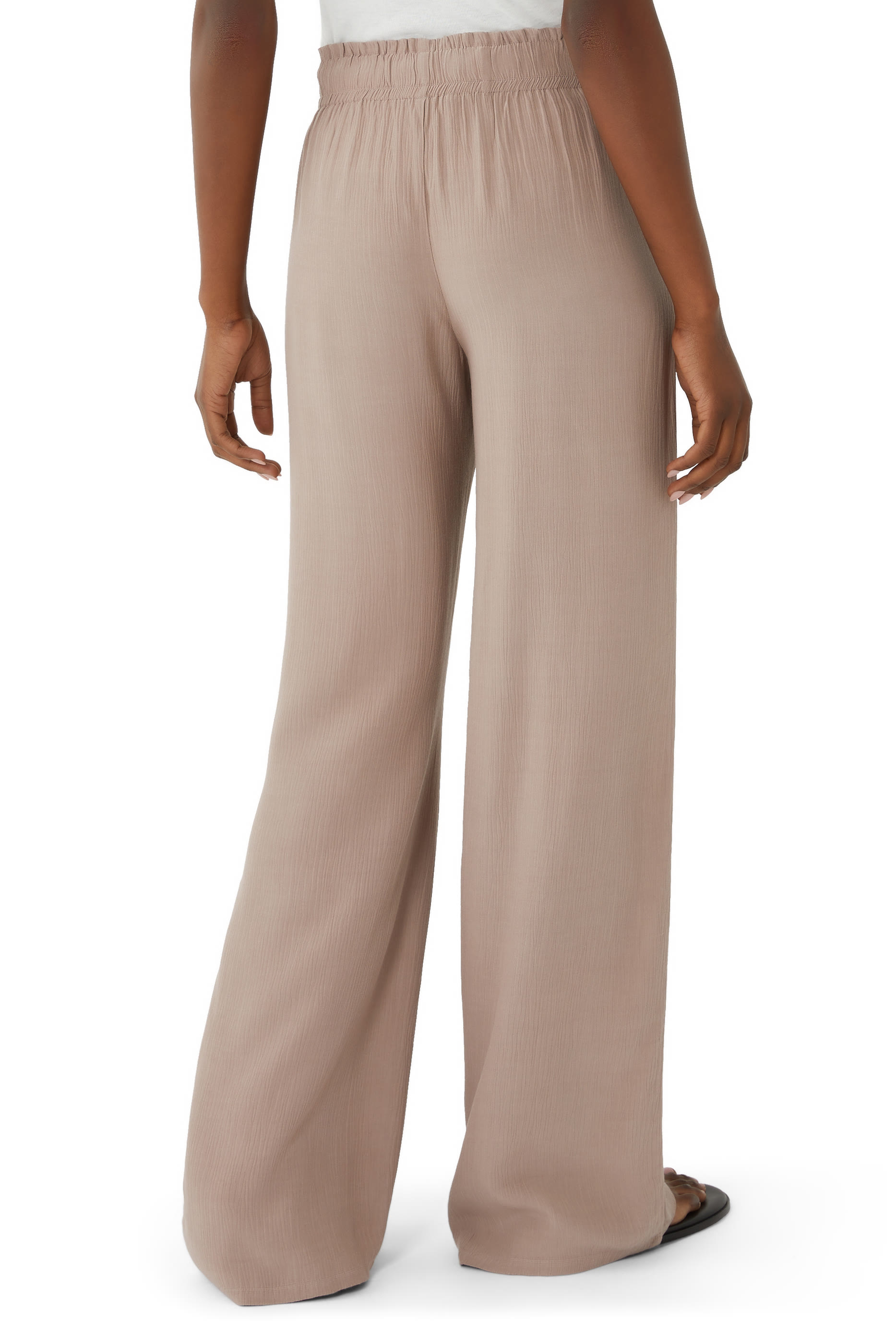 Embody Plisse Wide Leg Trousers