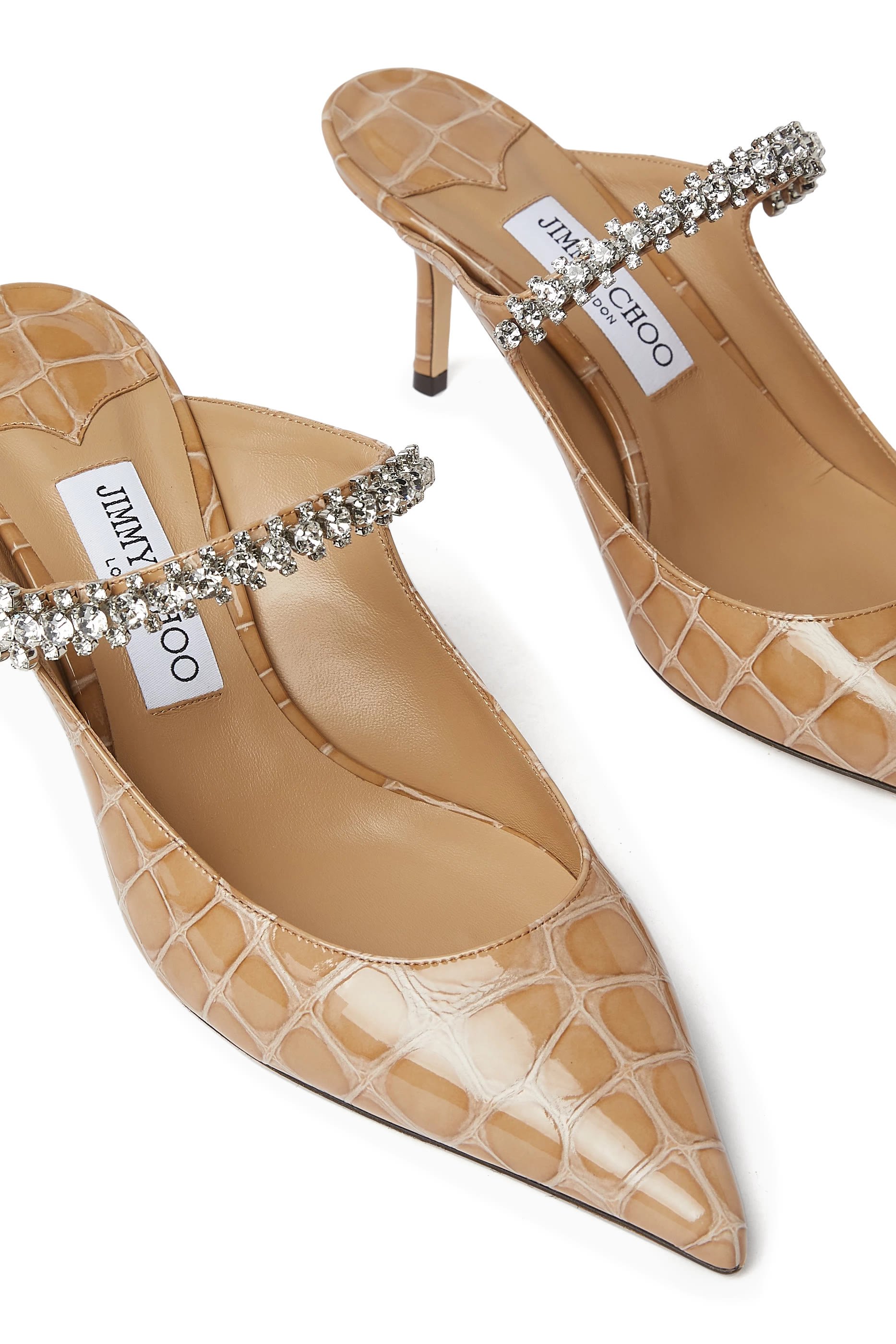 Bing 65 Croc-Printed Leather Mules