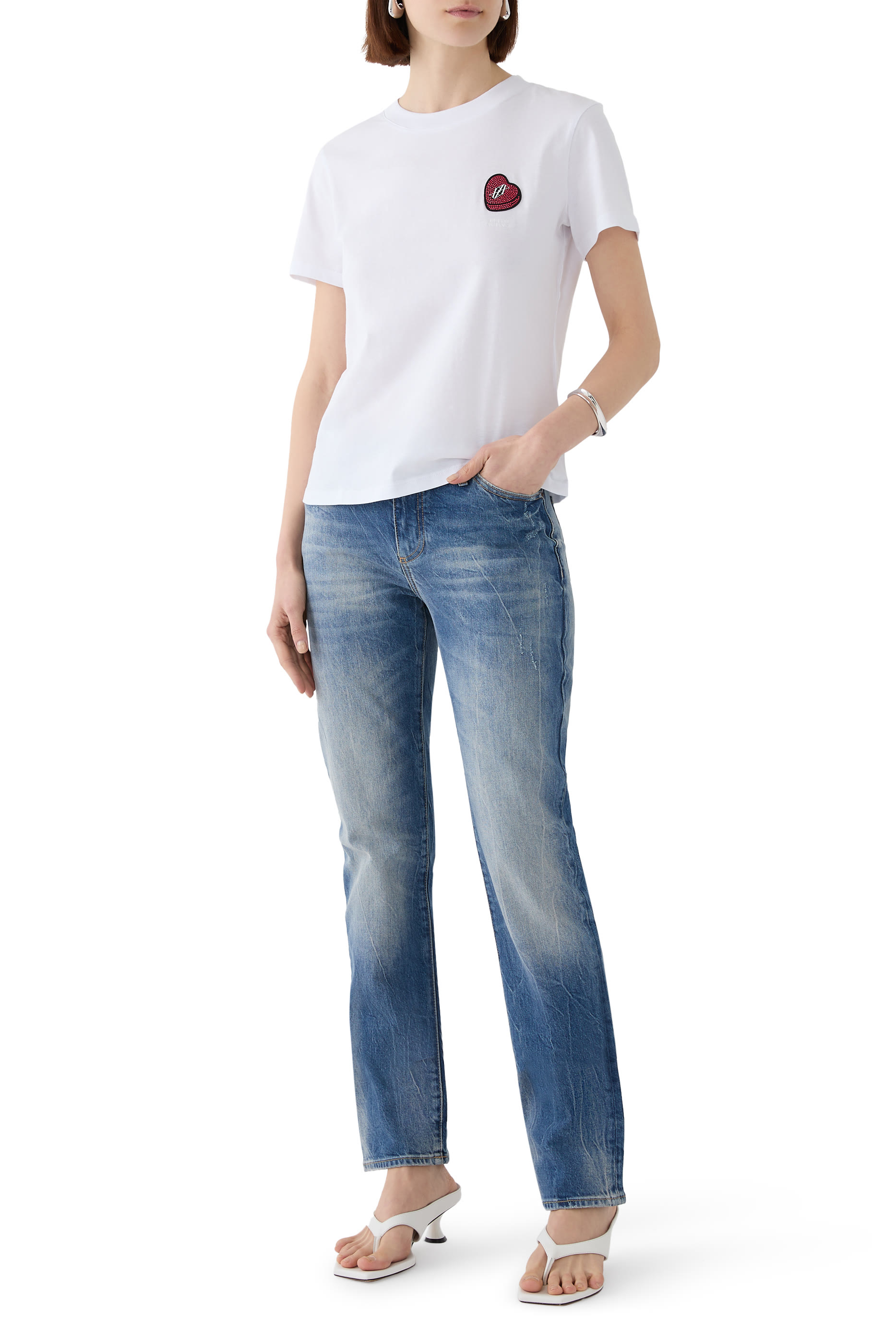 The Grid Heart AX Logo T-Shirt