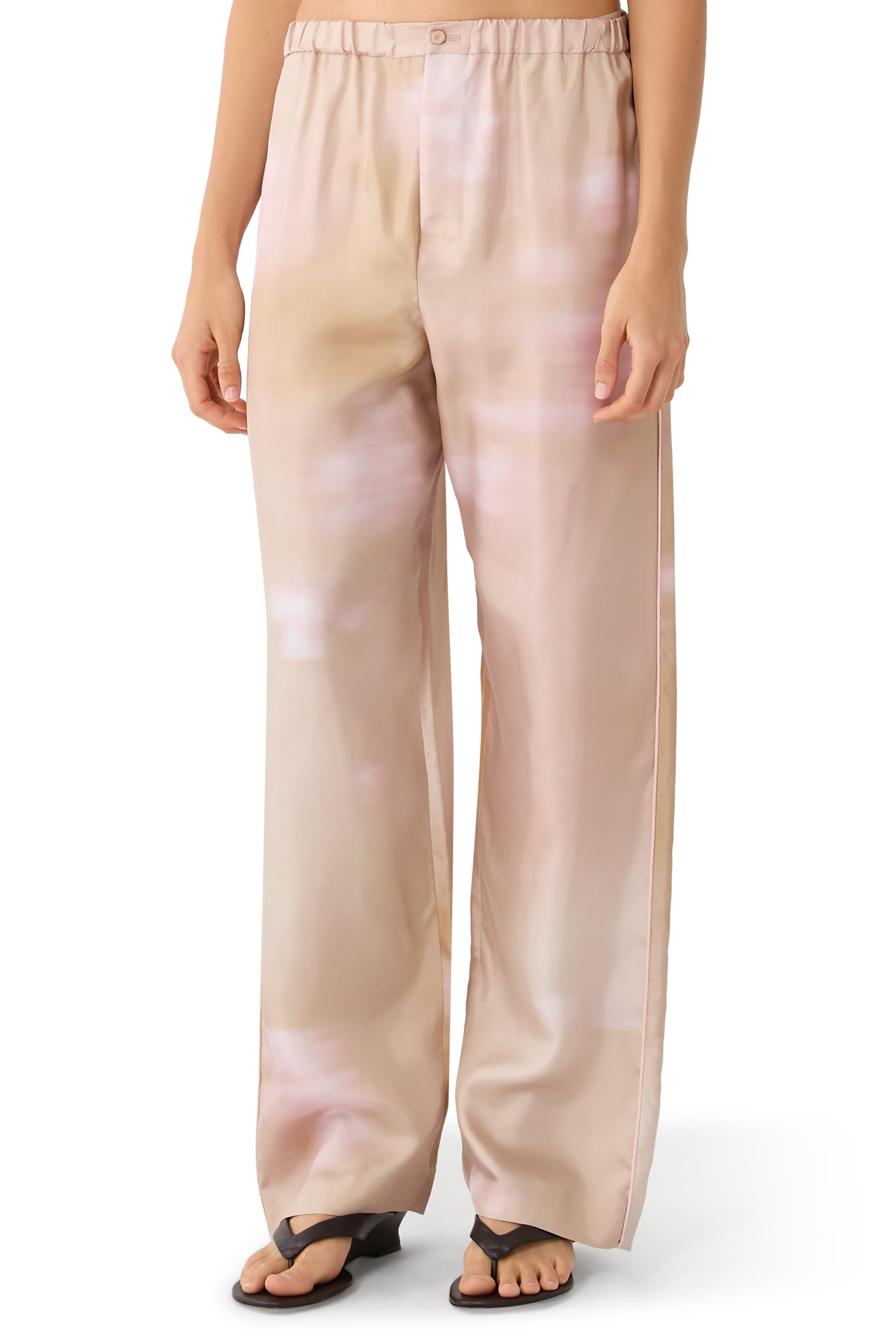 Wide Leg Casual Trousers