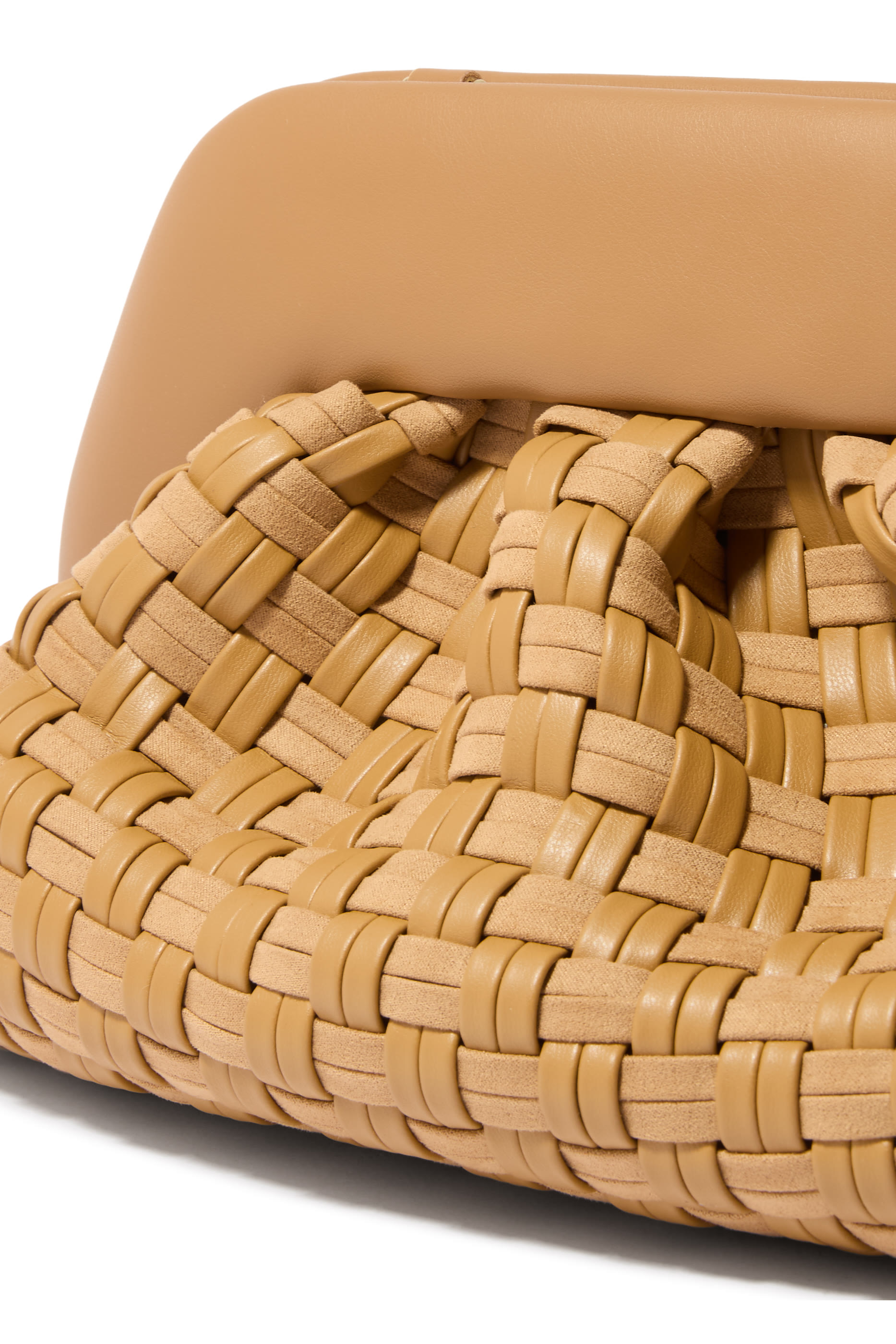 Woven Gathered Clutch Bag