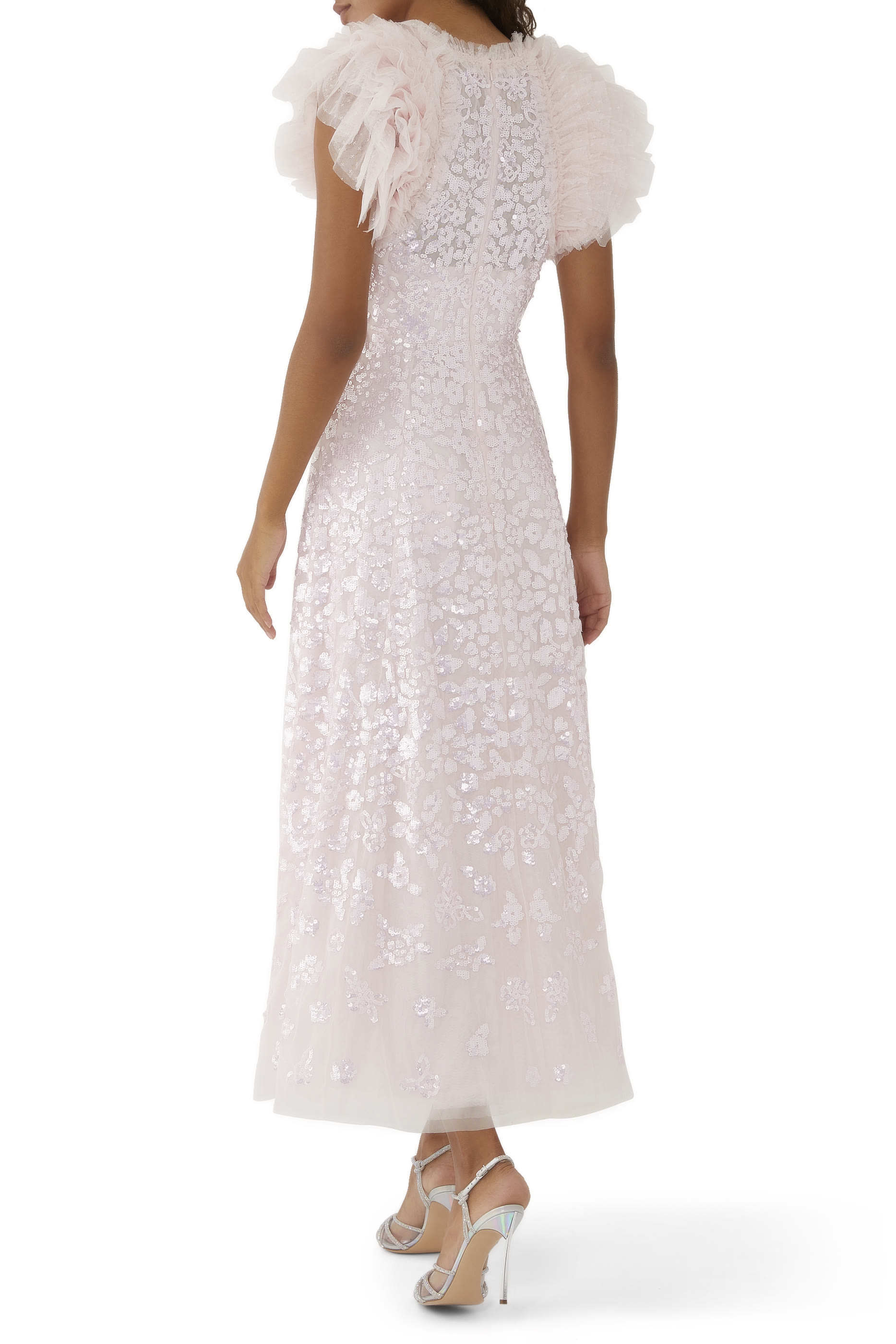 Sequin Rose Gloss Ankle Gown