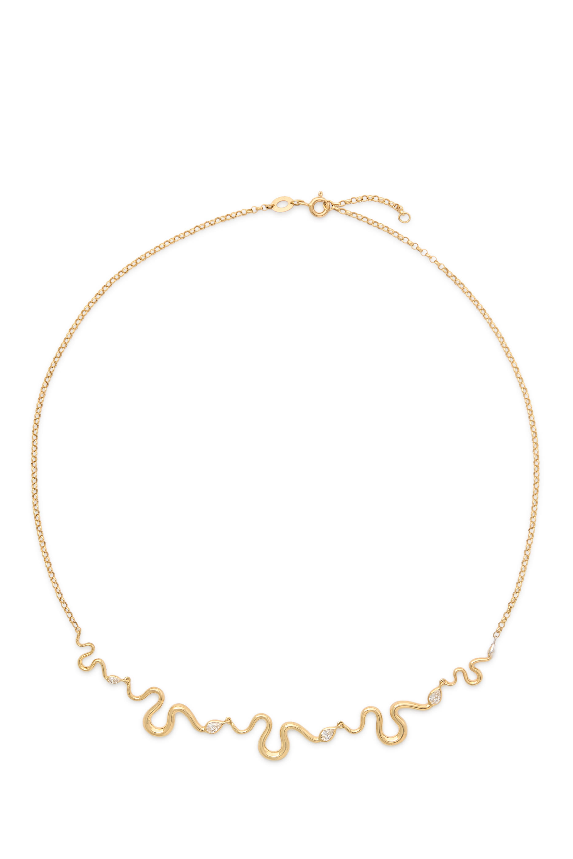 Boa Necklace, 18K Yellow Gold & Diamonds