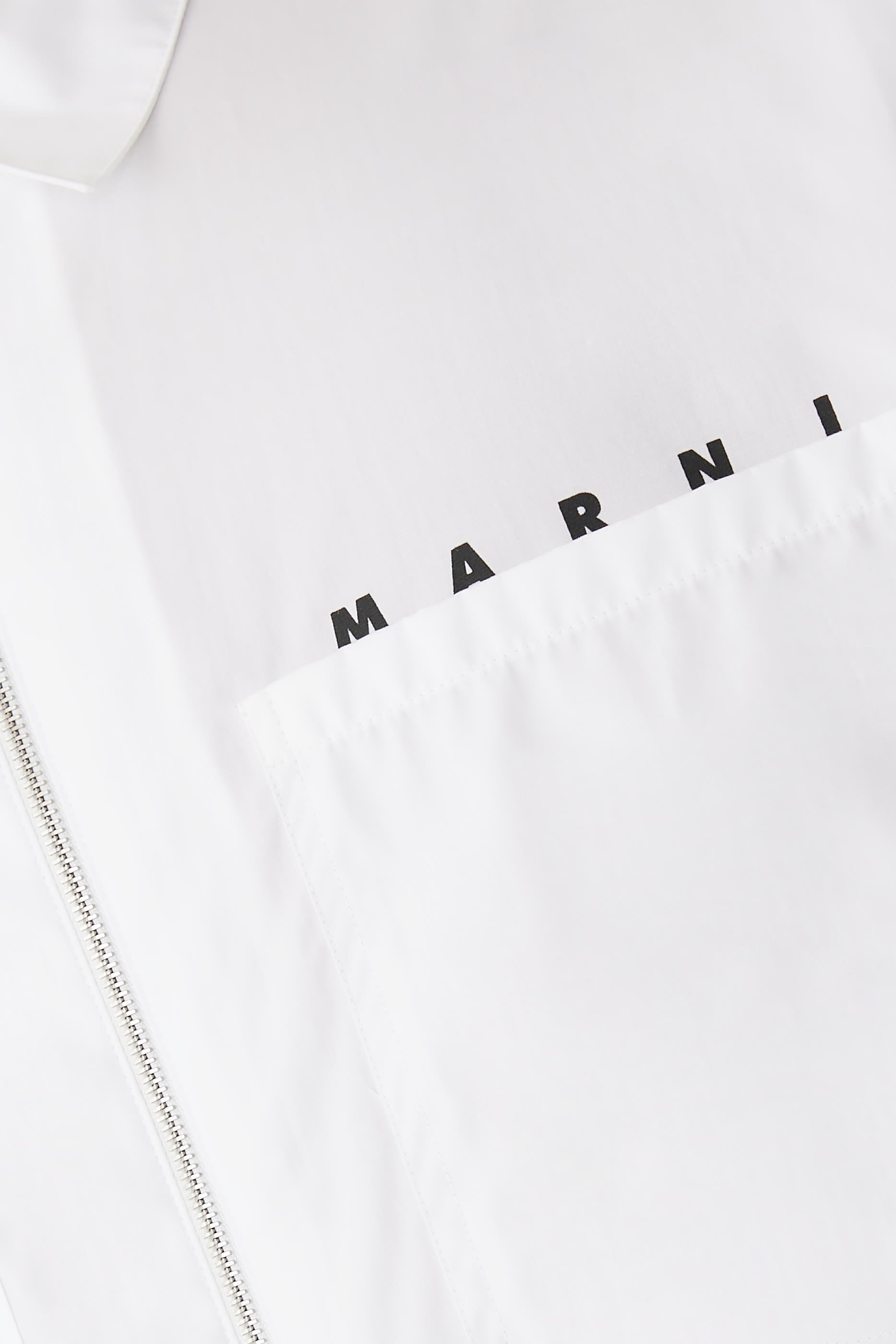 Organic Poplin Zip Shirt with Hidden Logo