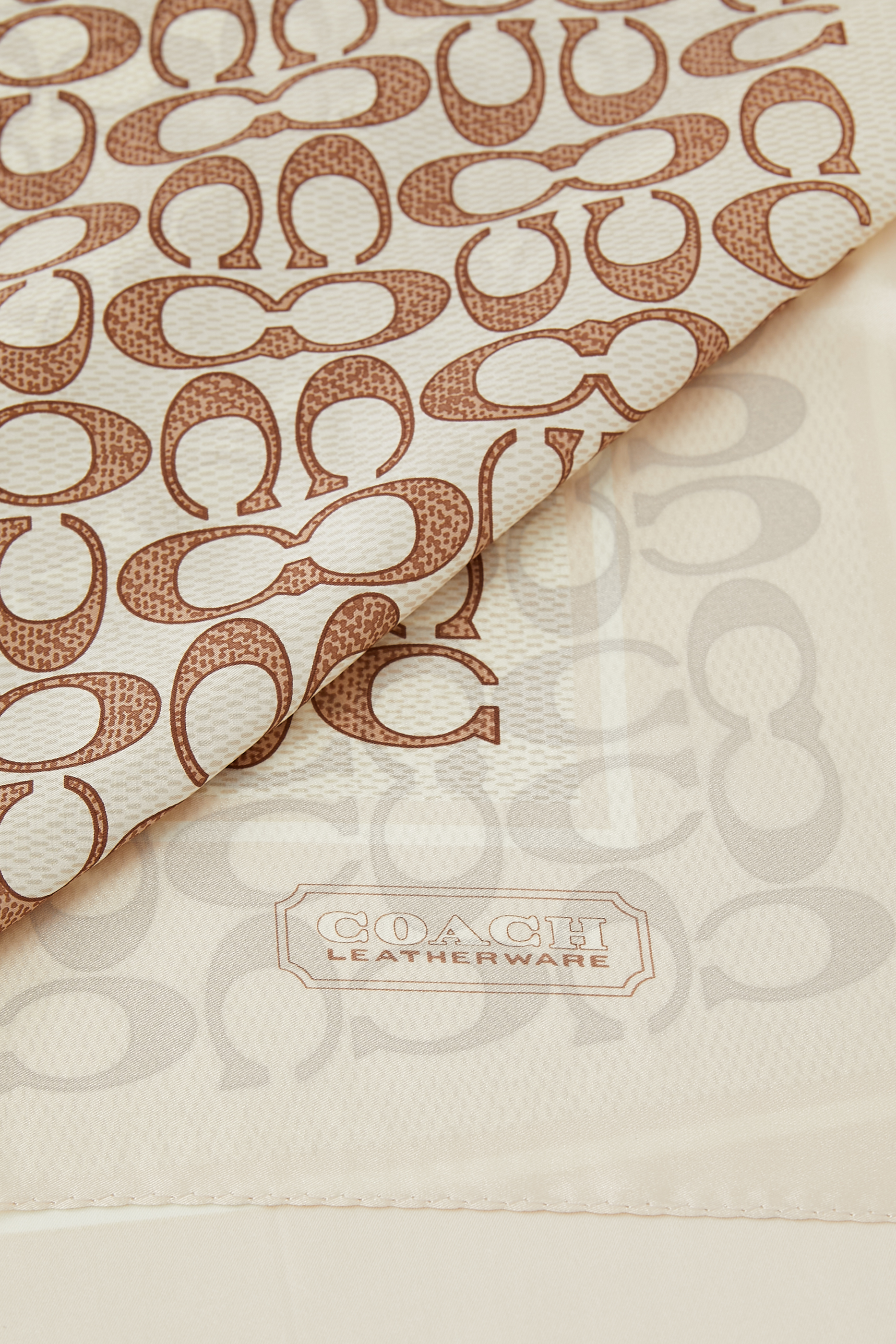 Vintage Signature Print Silk Square Scarf