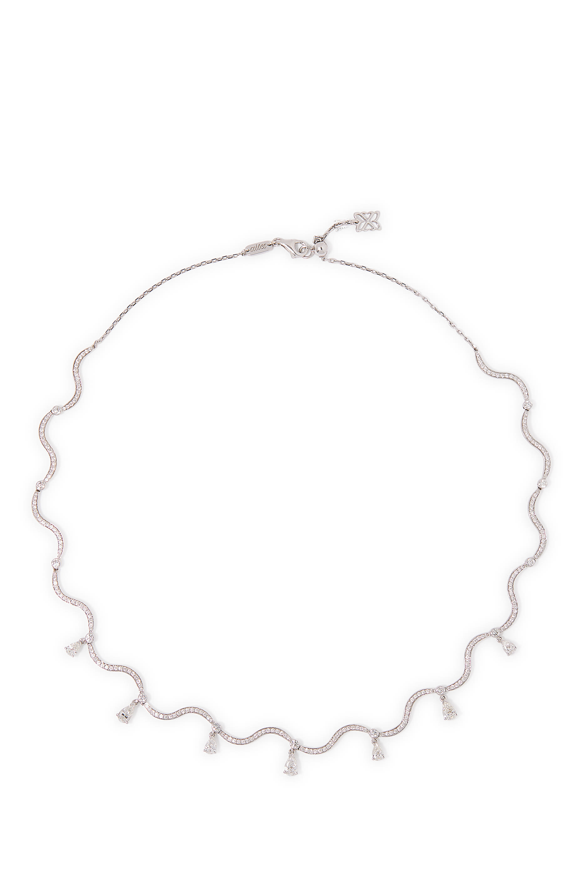 Wave Choker,  18k White Gold & Diamonds