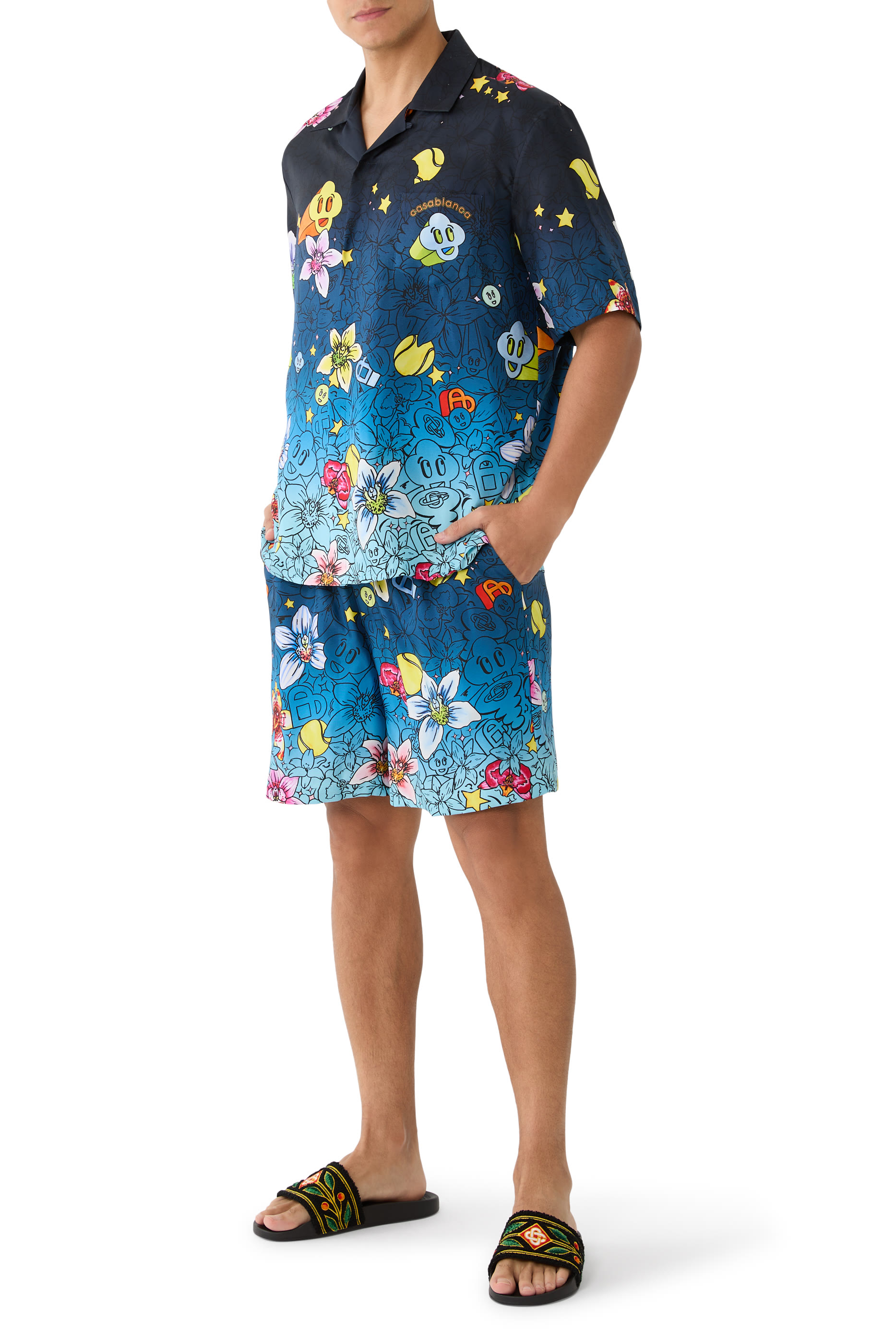 Collage D&rsquo;Icones Graphiques Silk Shorts