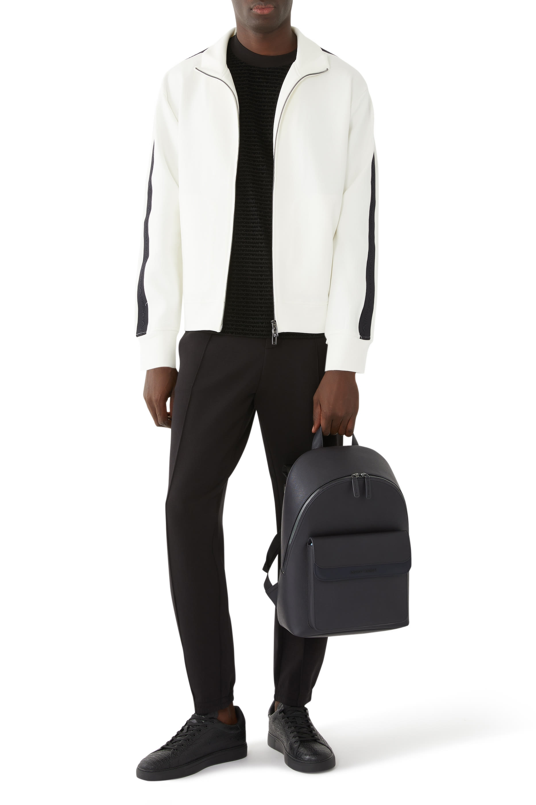 ASV Regenerated Saffiano Leather Backpack with Logo