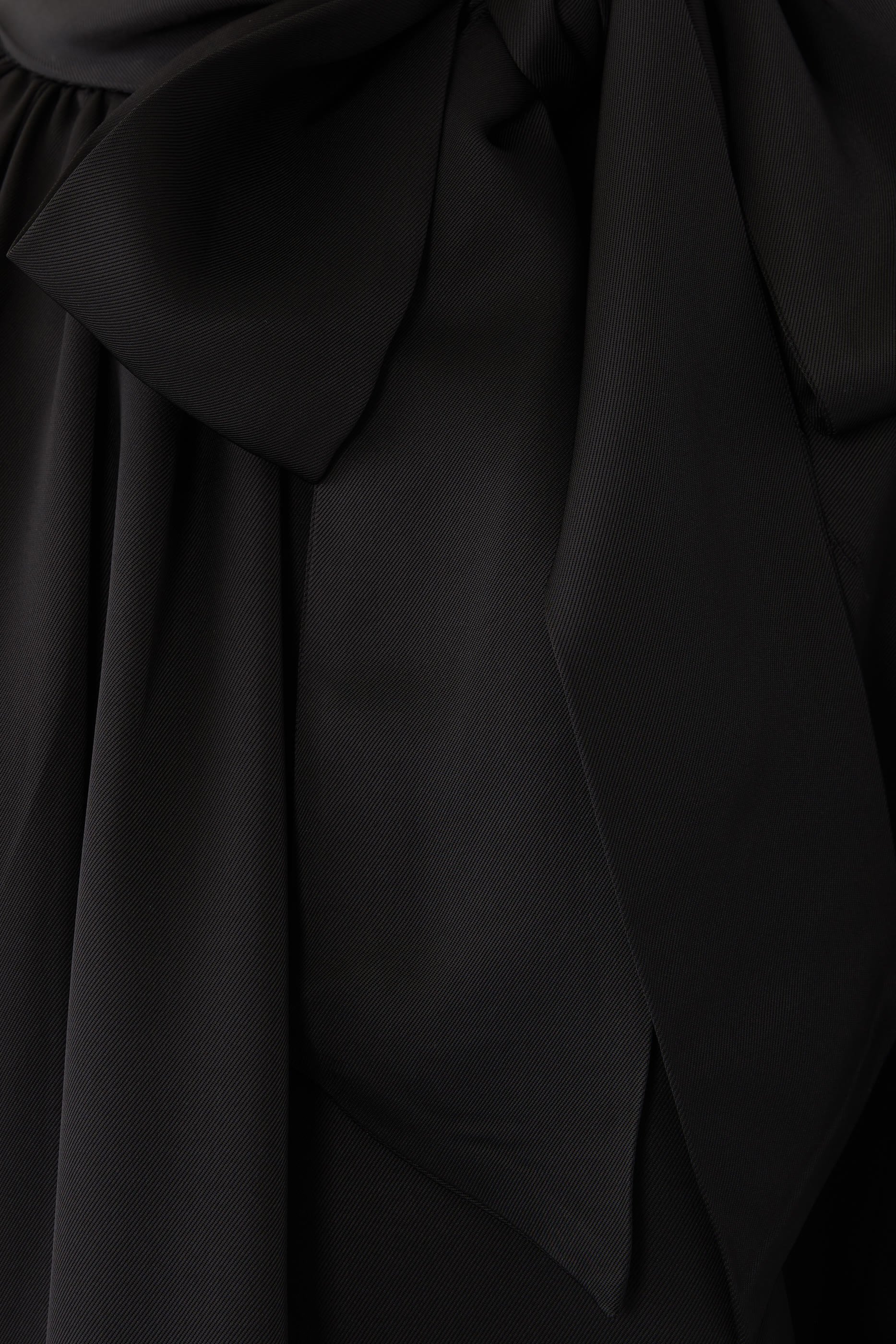 Crush Twill Tie Neck Blouse