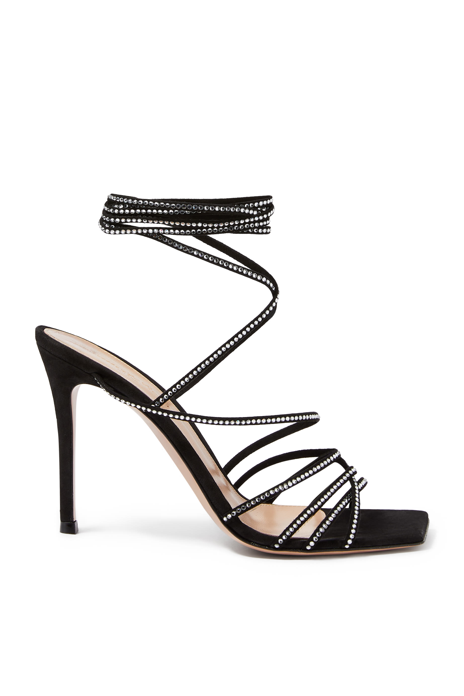 Crystal Embellished 70 Suede Sandals