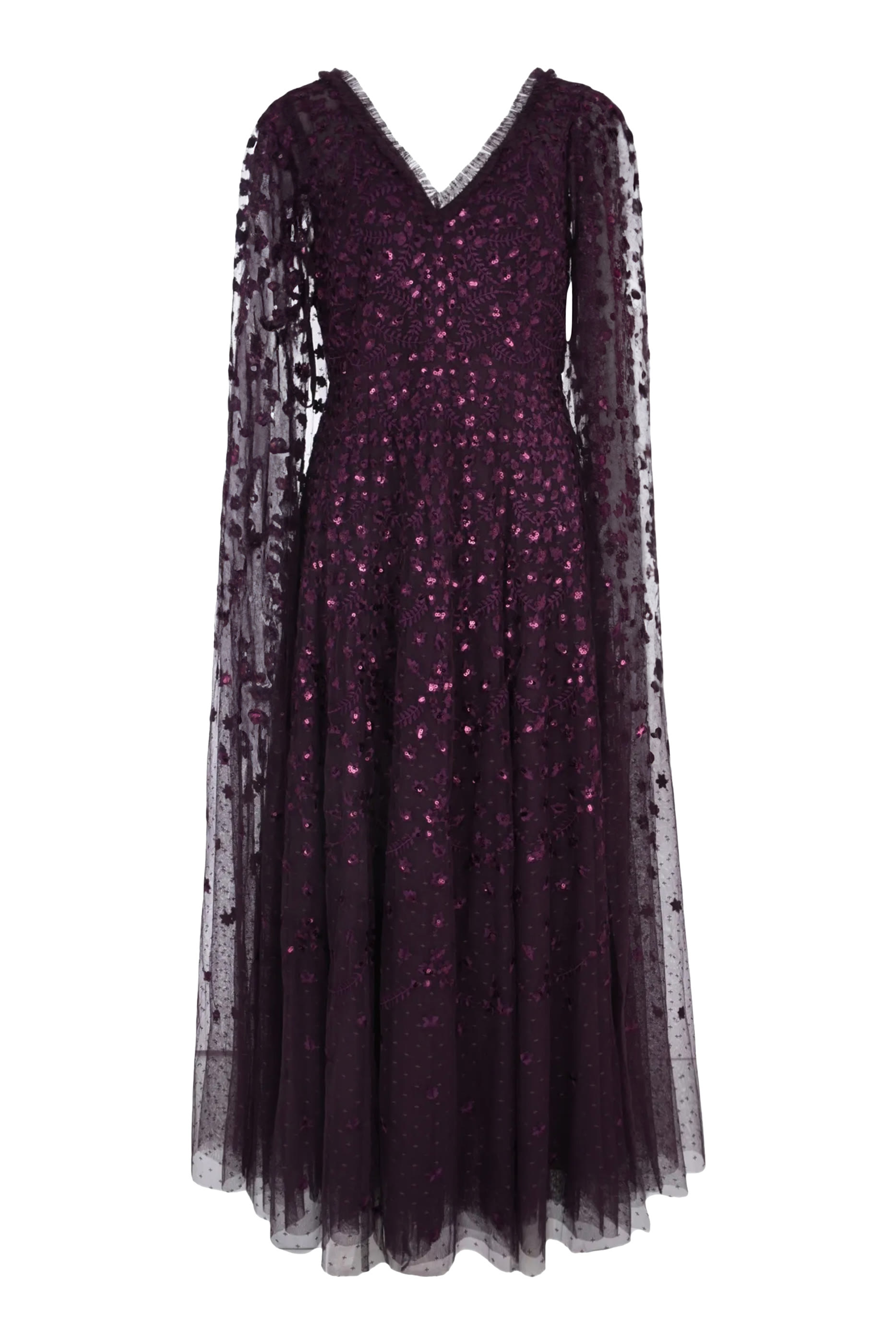 Clover Cape Sleeve Ankle Gown