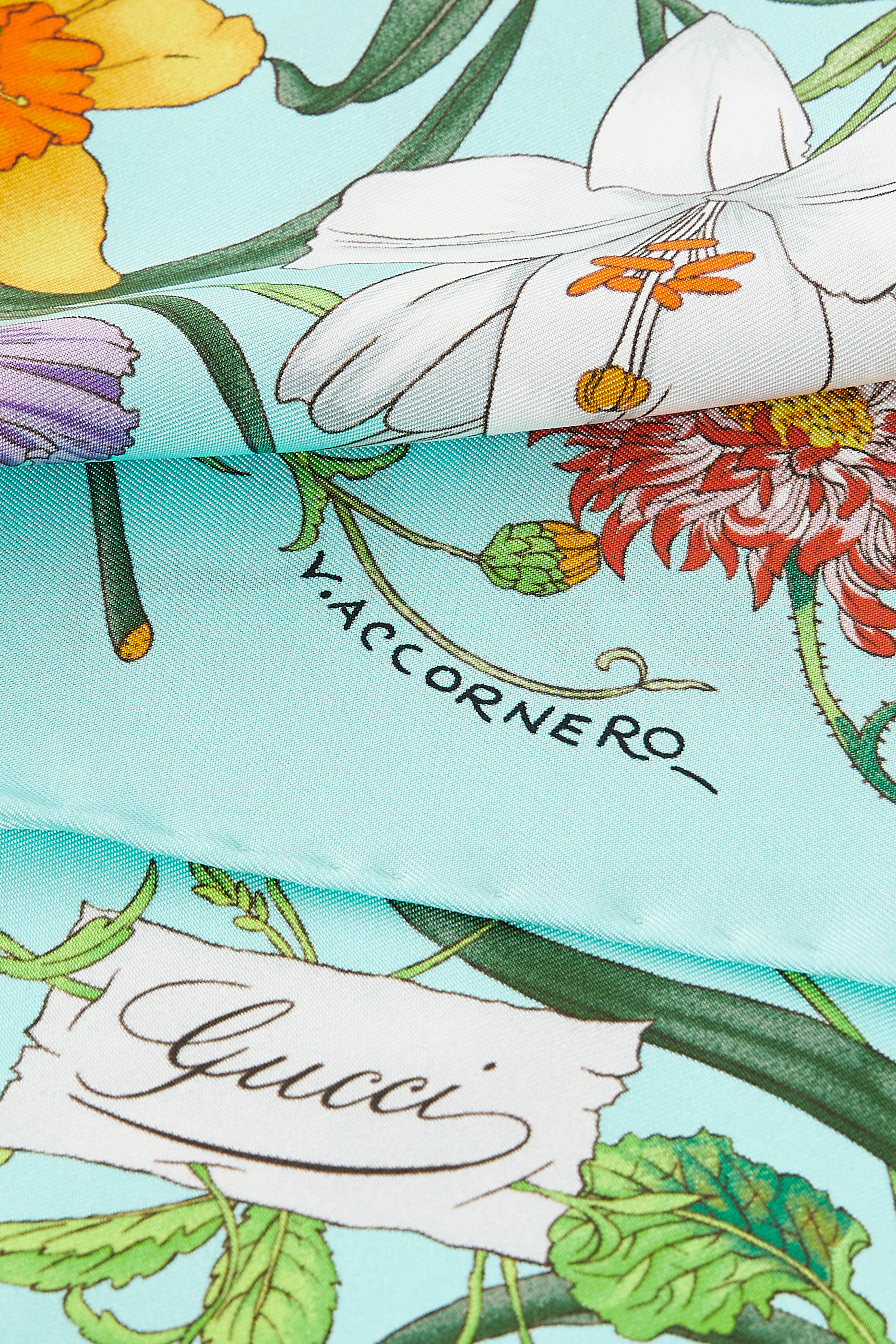 Flora Print Silk Scarf