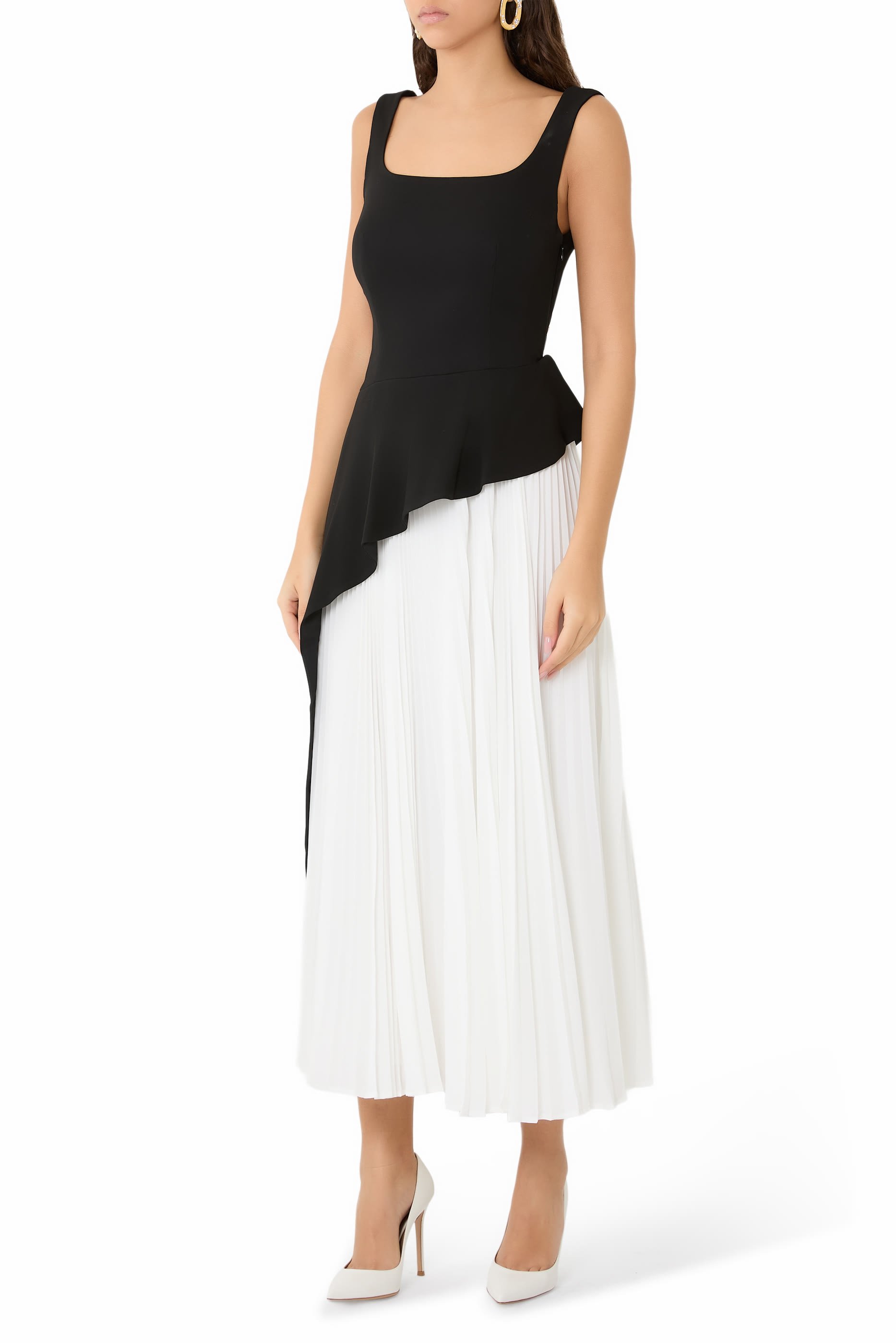 Zayla Pleated Midi Dress 