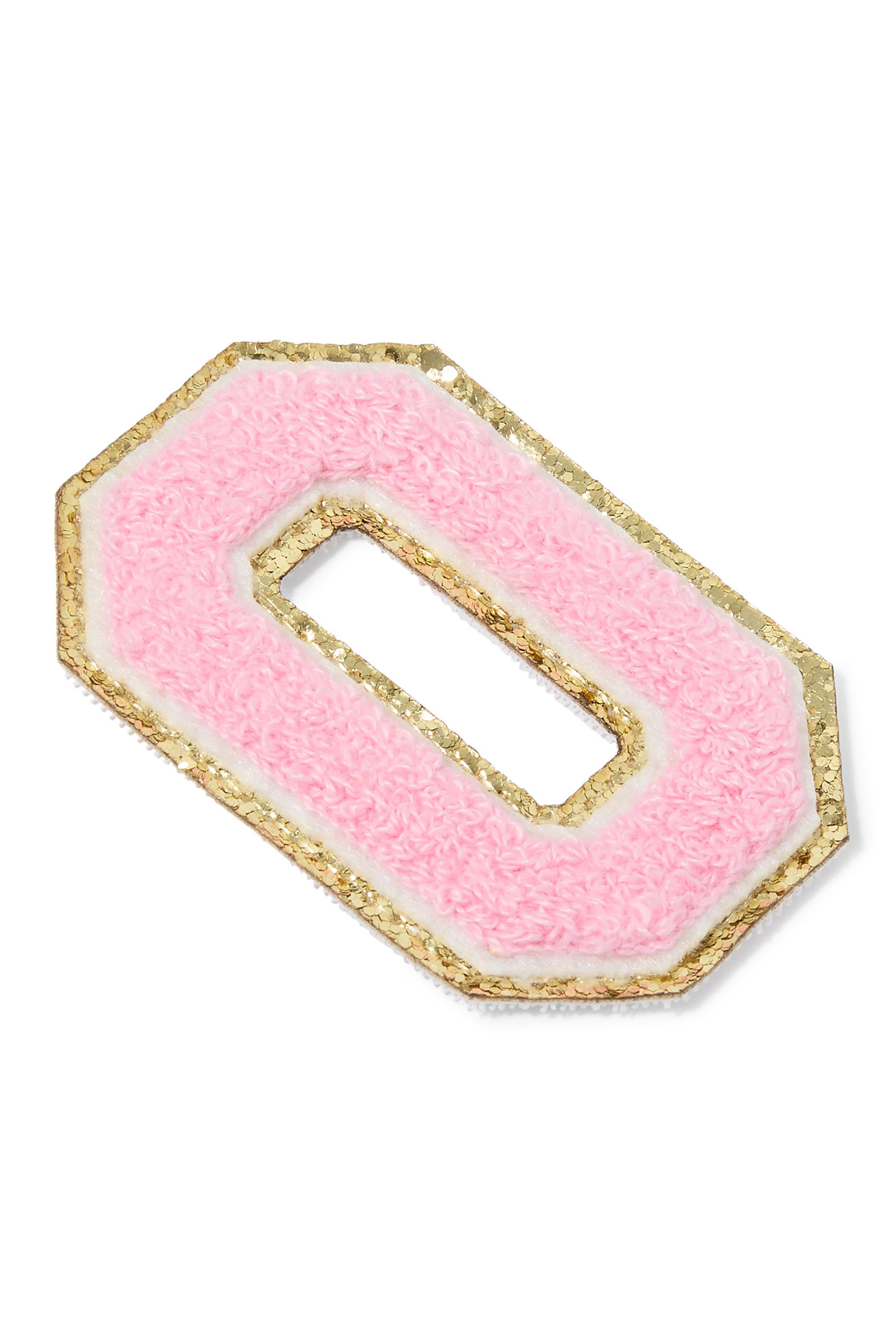 Kids  3" Chenille Sparkle O Letter Patch