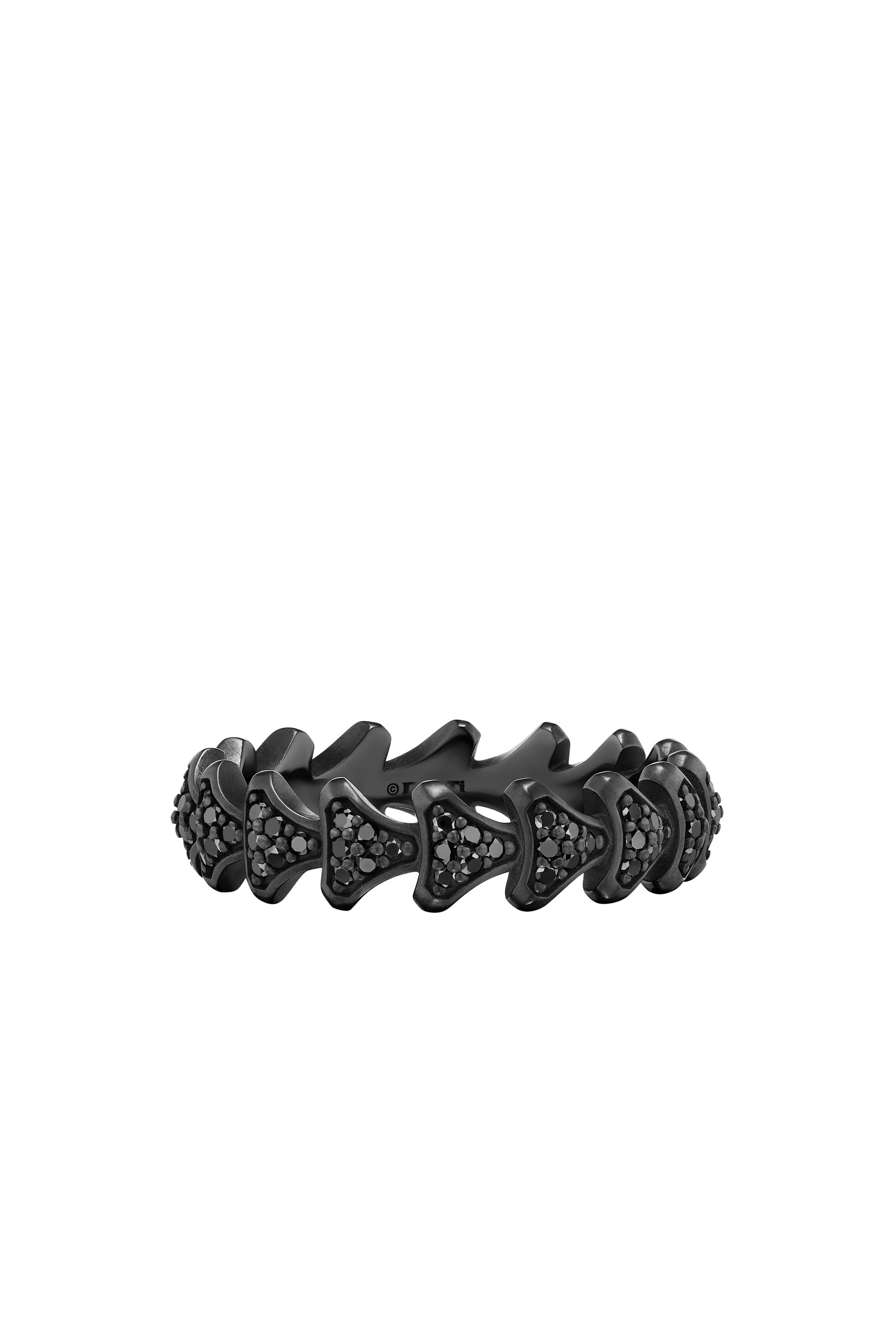 Armory® Band Ring, Black Titanium & Black Diamonds