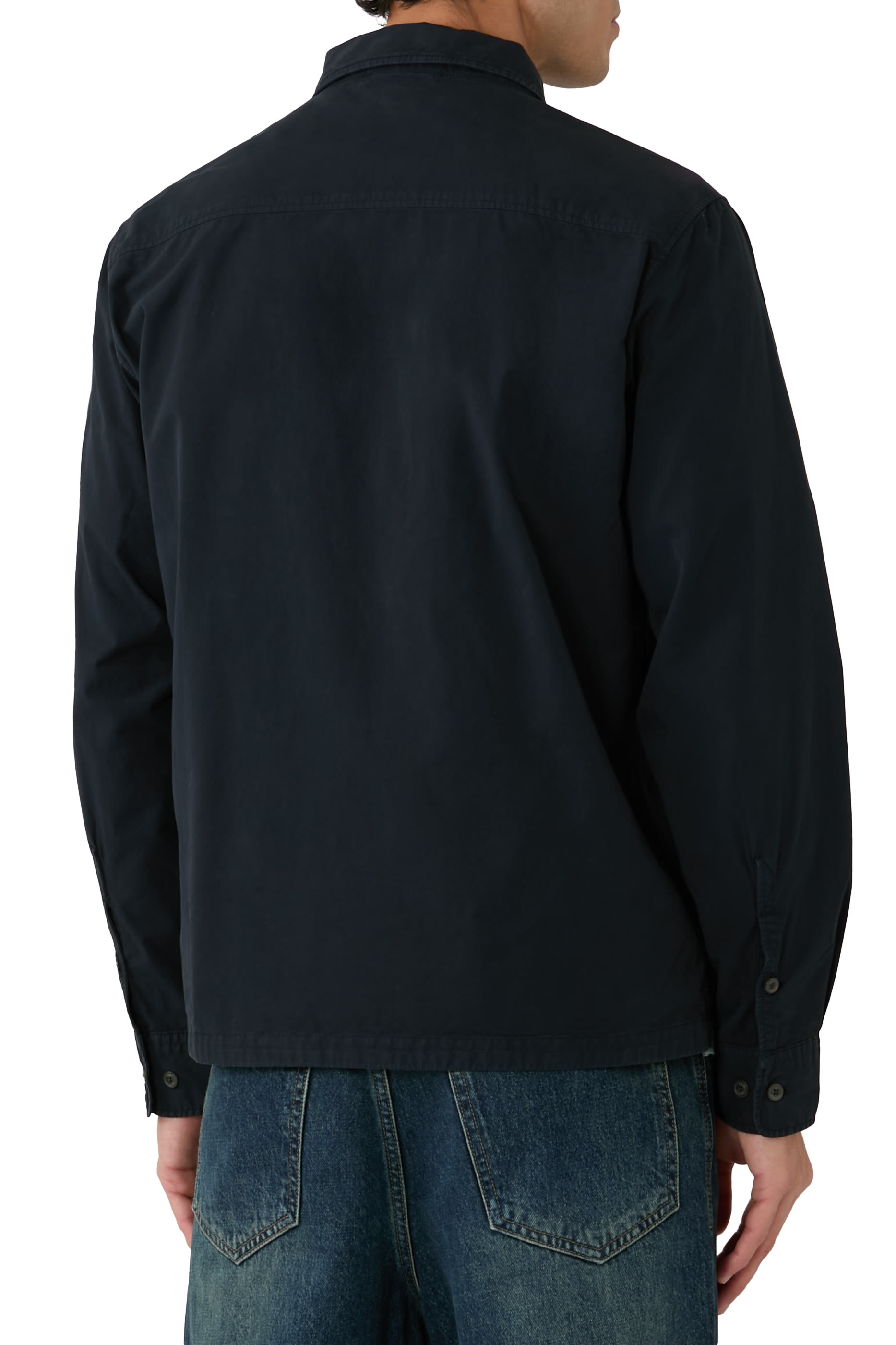 Organic Gabardine Zipped Lens Overshirt 