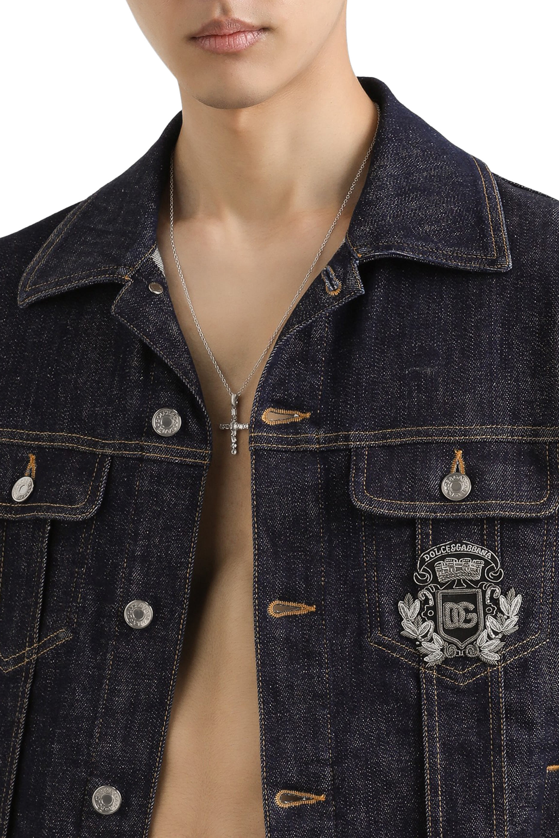Logo Patch Cotton Denim Jacket