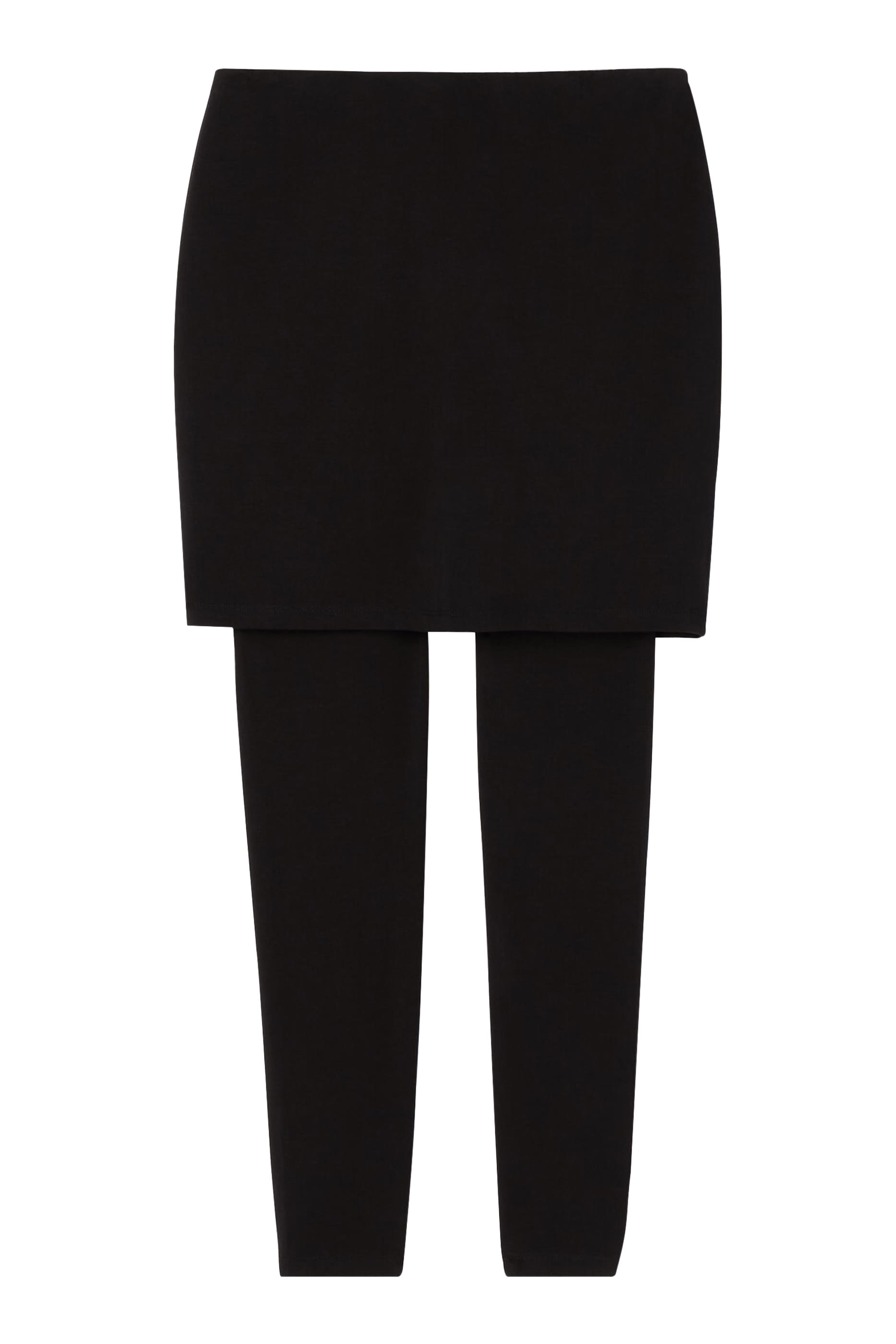 Stretch Jersey Knit Skirted Leggings