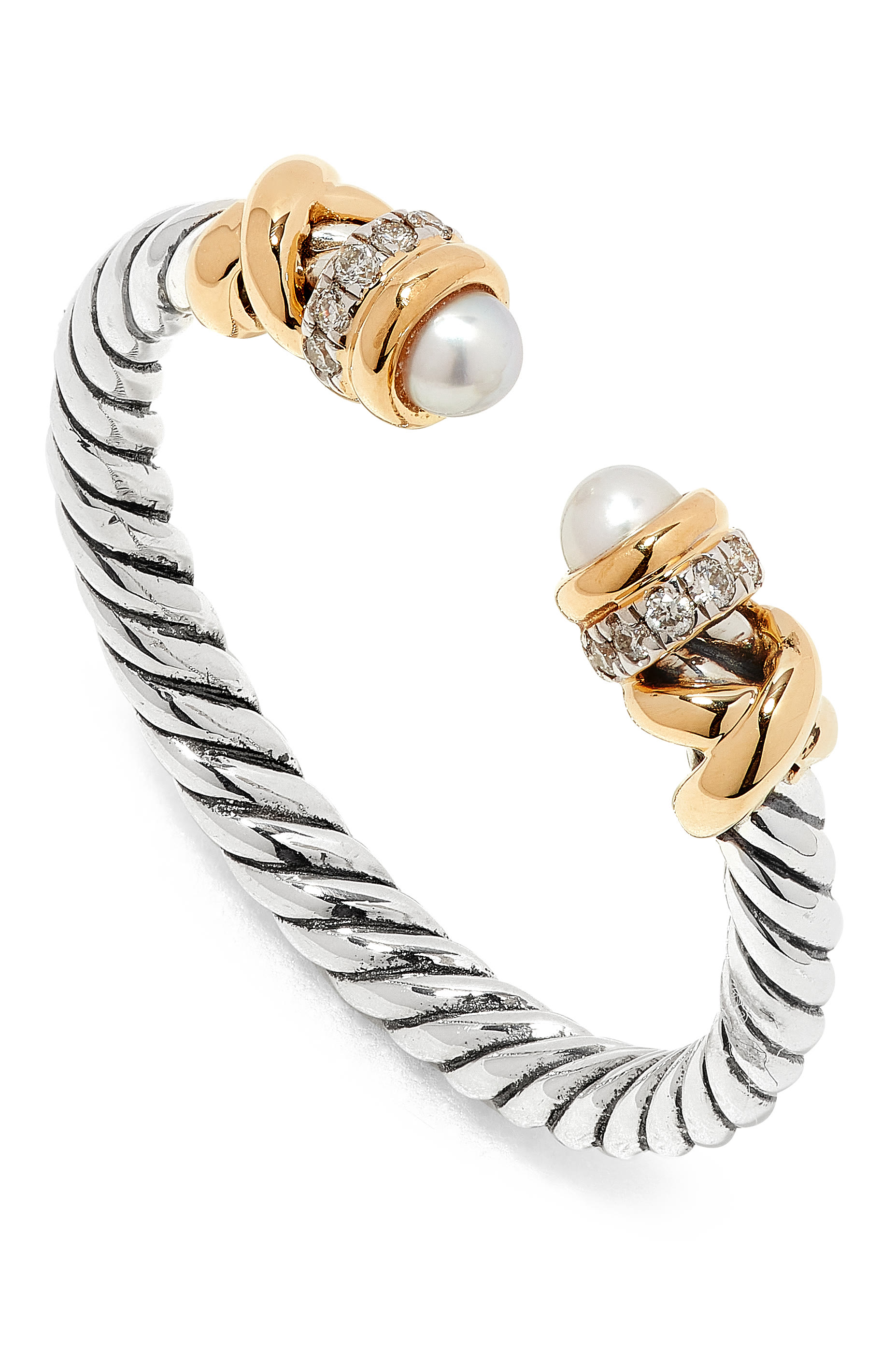 Petite Helena Ring, Sterling Silver, 18K Yellow Gold, & Diamonds